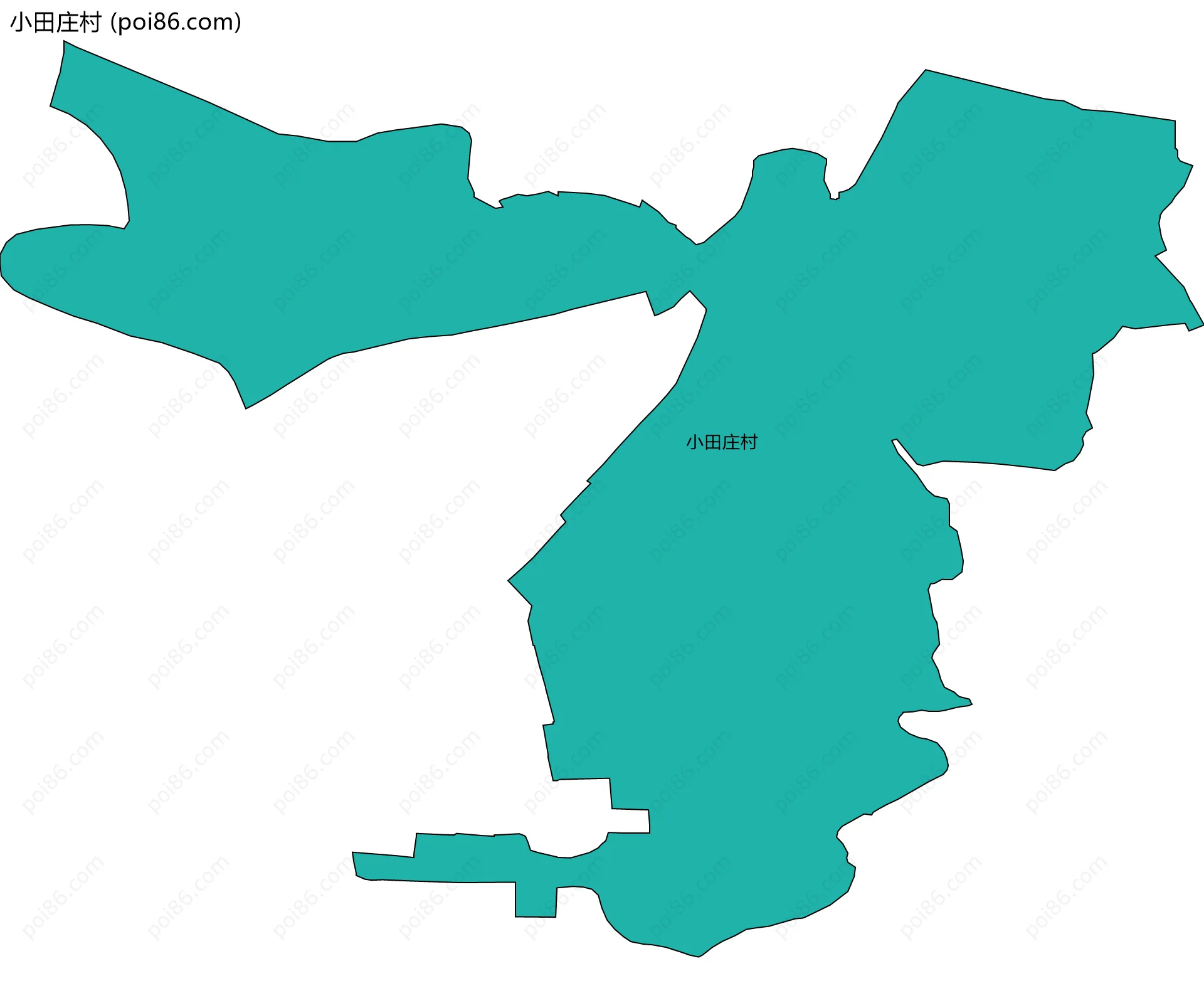 小田庄村边界地图