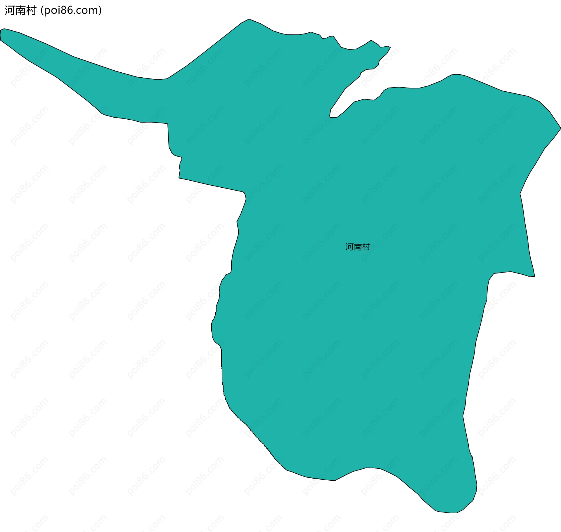 河南村边界地图