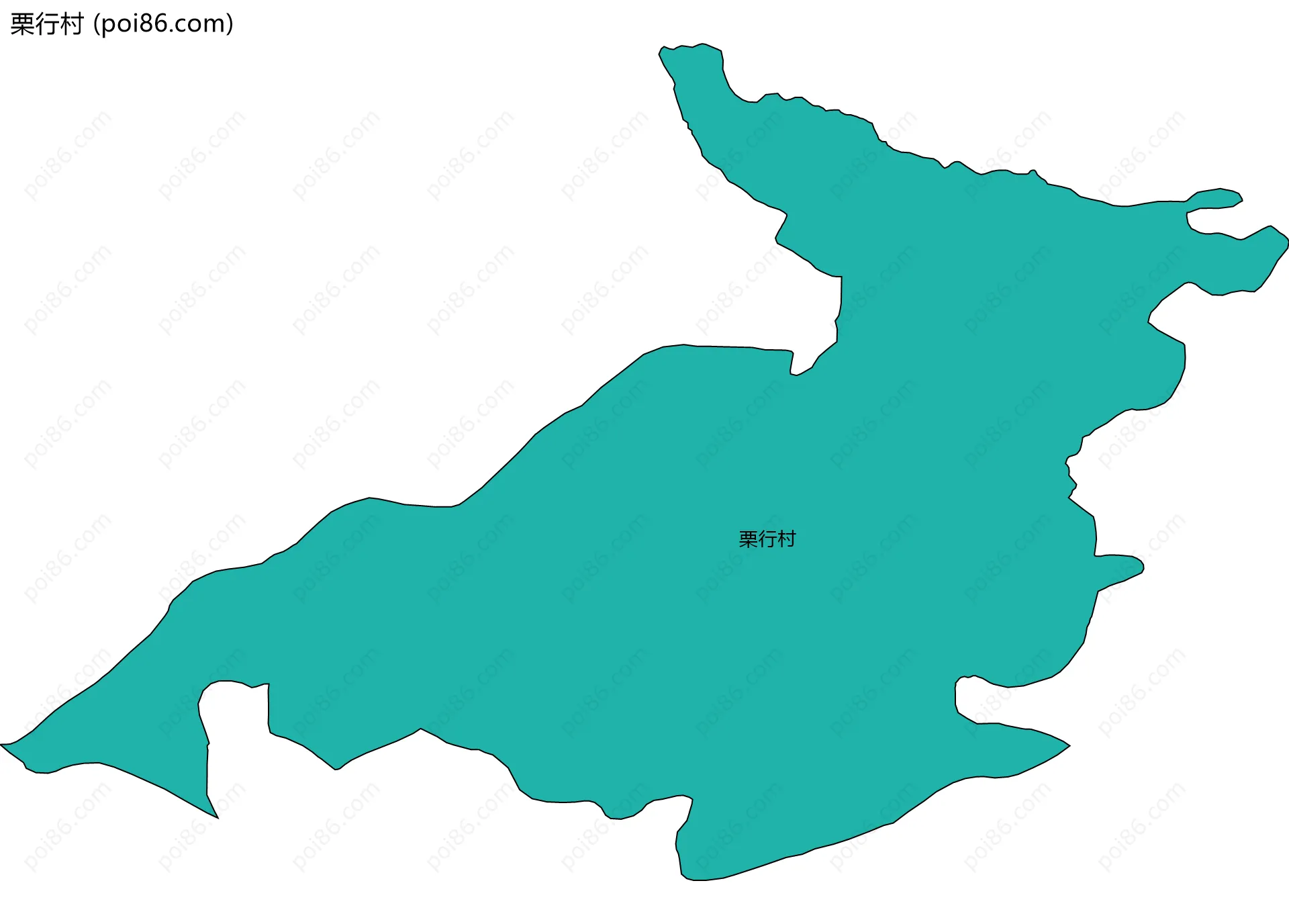 栗行村边界地图