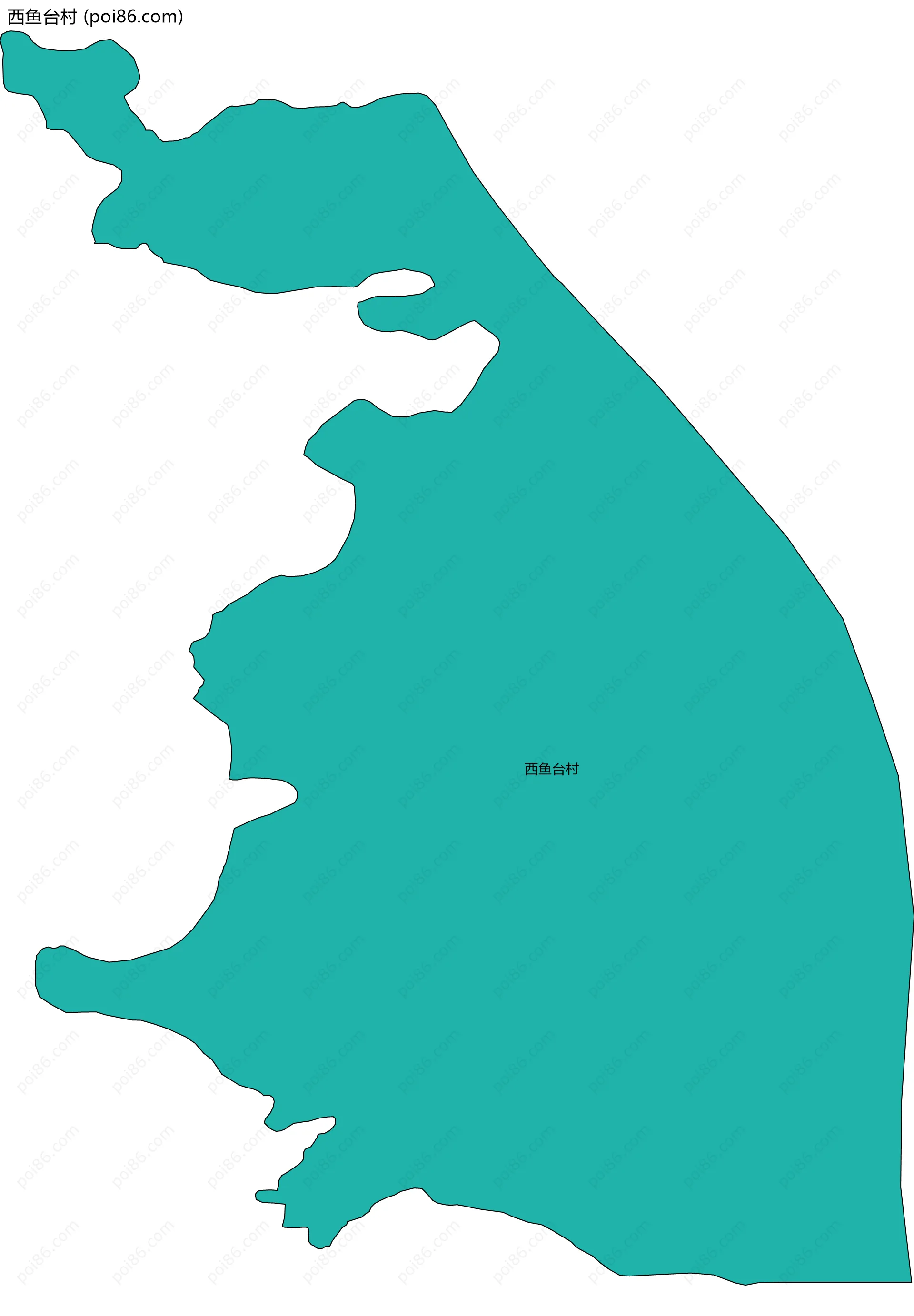 西鱼台村边界地图