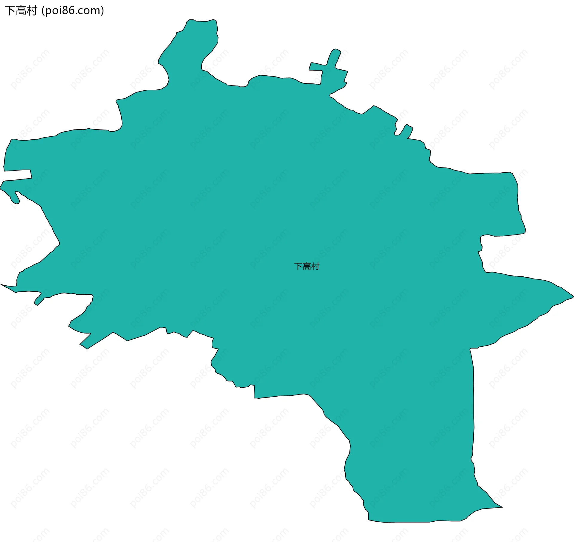 下高村边界地图