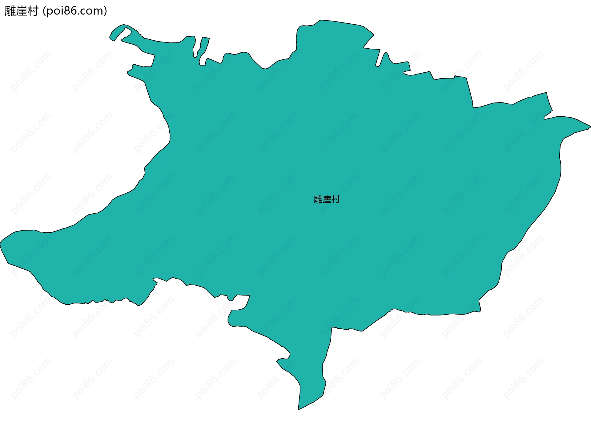 雕崖村边界地图