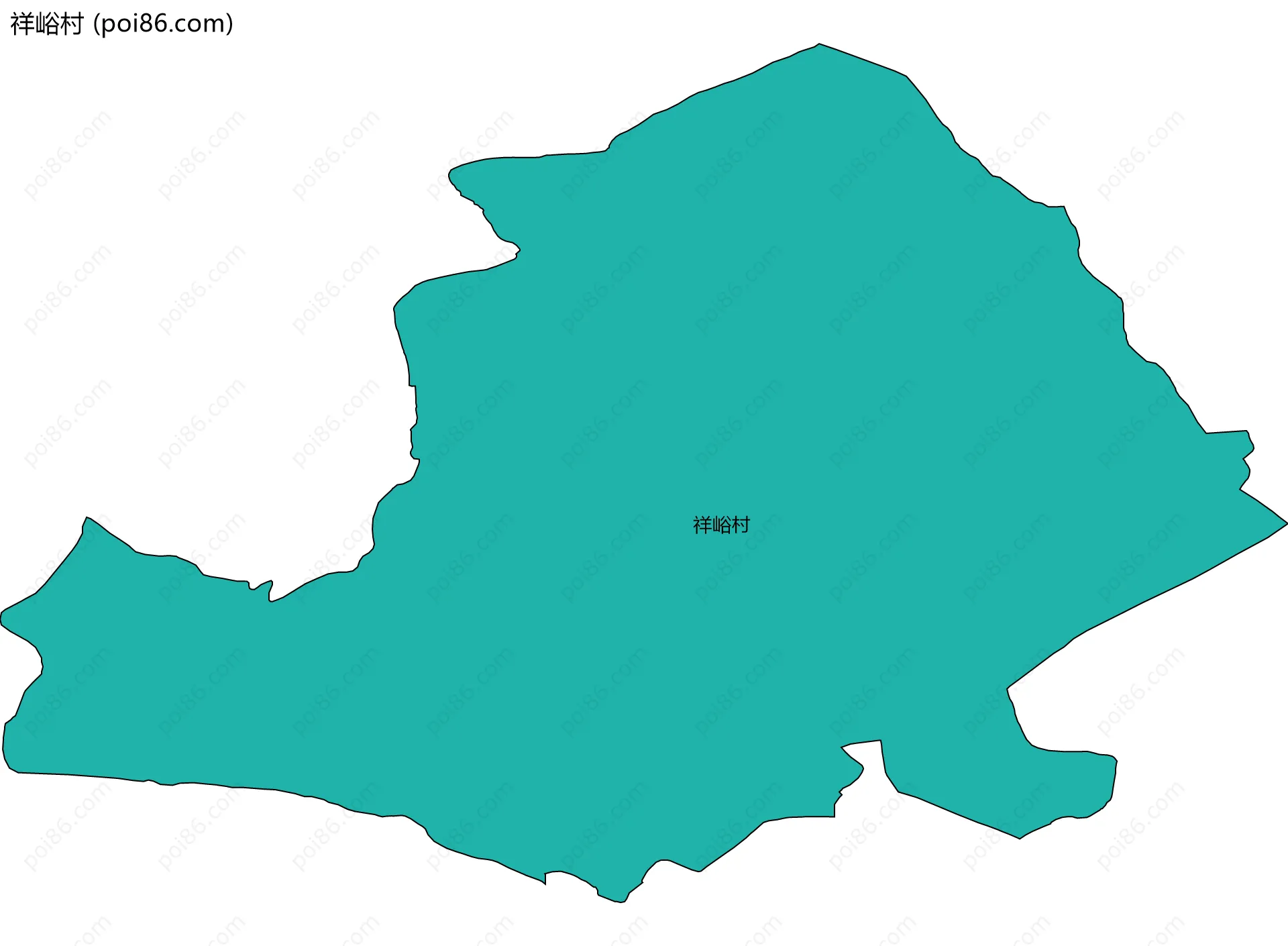 祥峪村边界地图