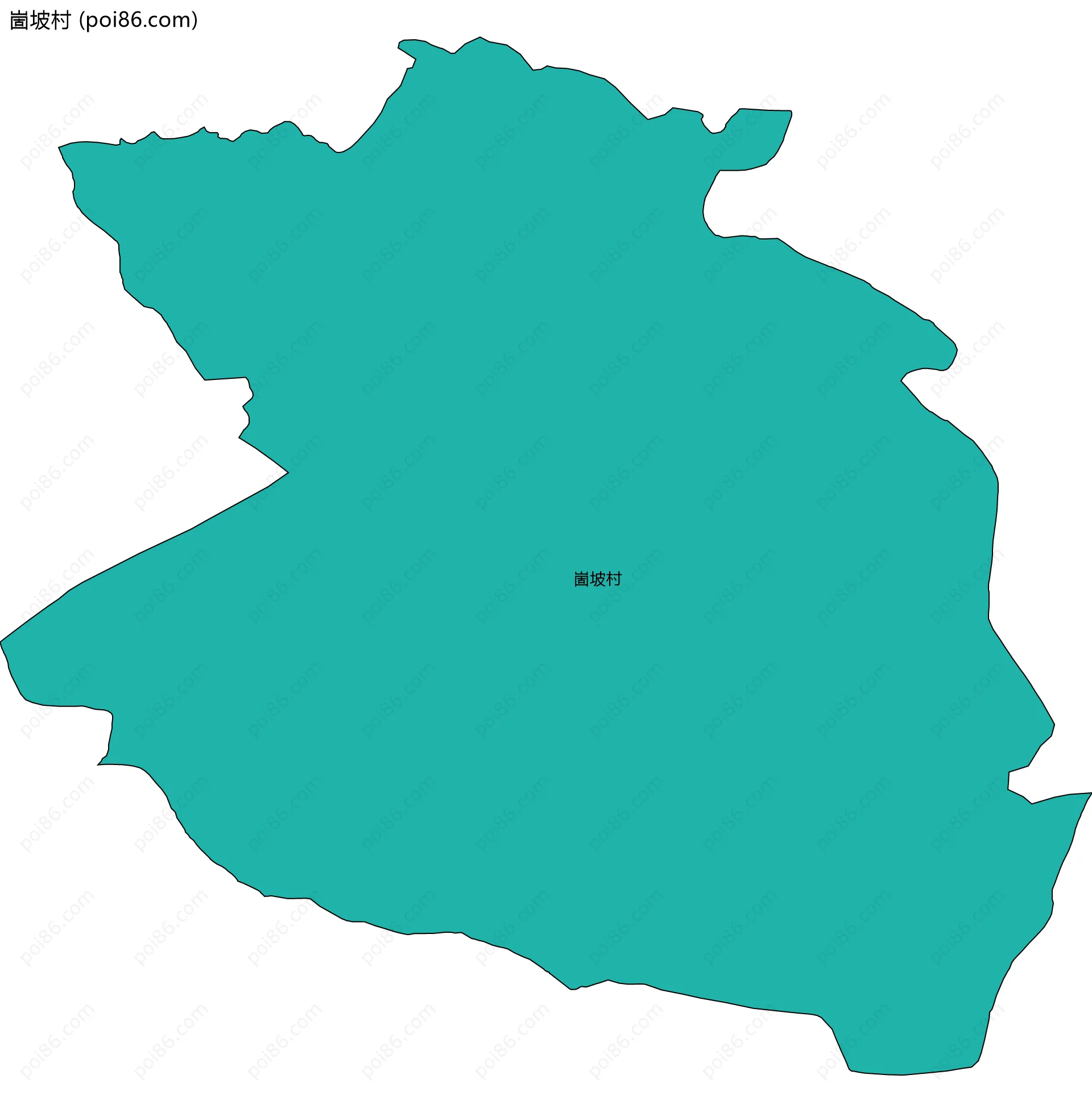 崮坡村边界地图