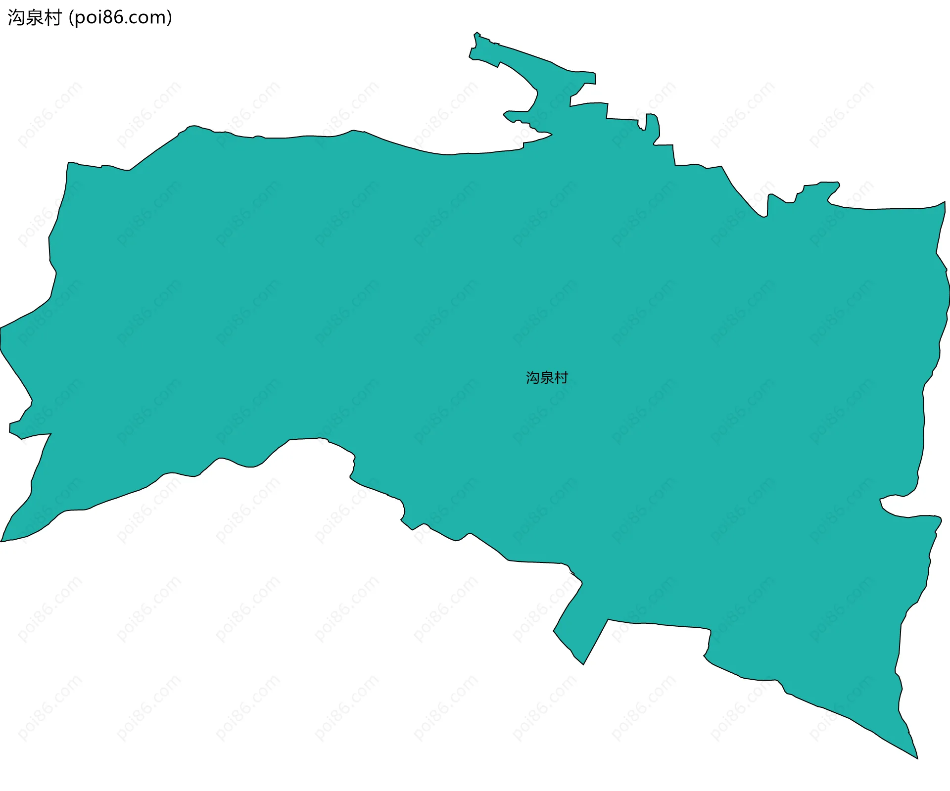 沟泉村边界地图