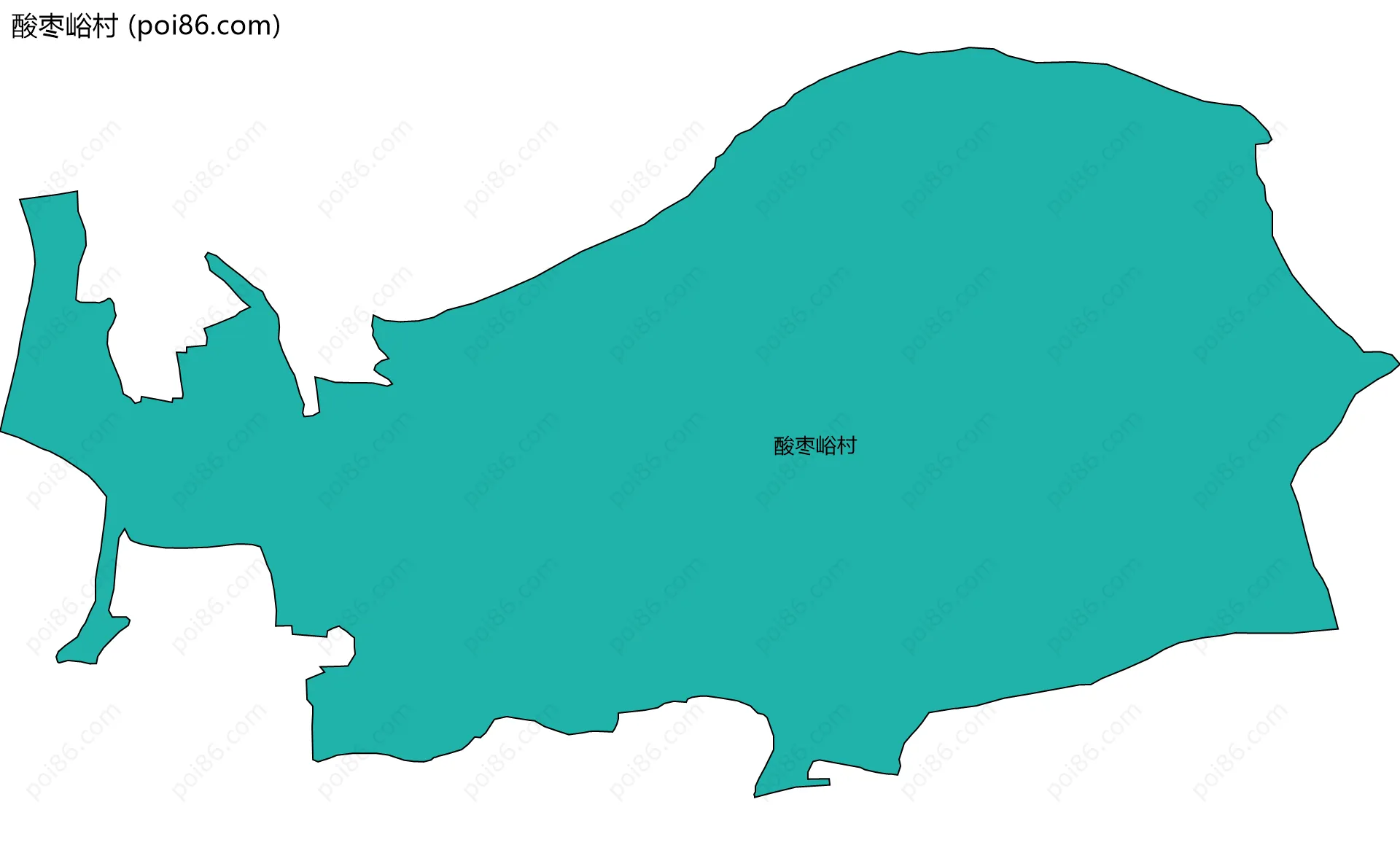 酸枣峪村边界地图