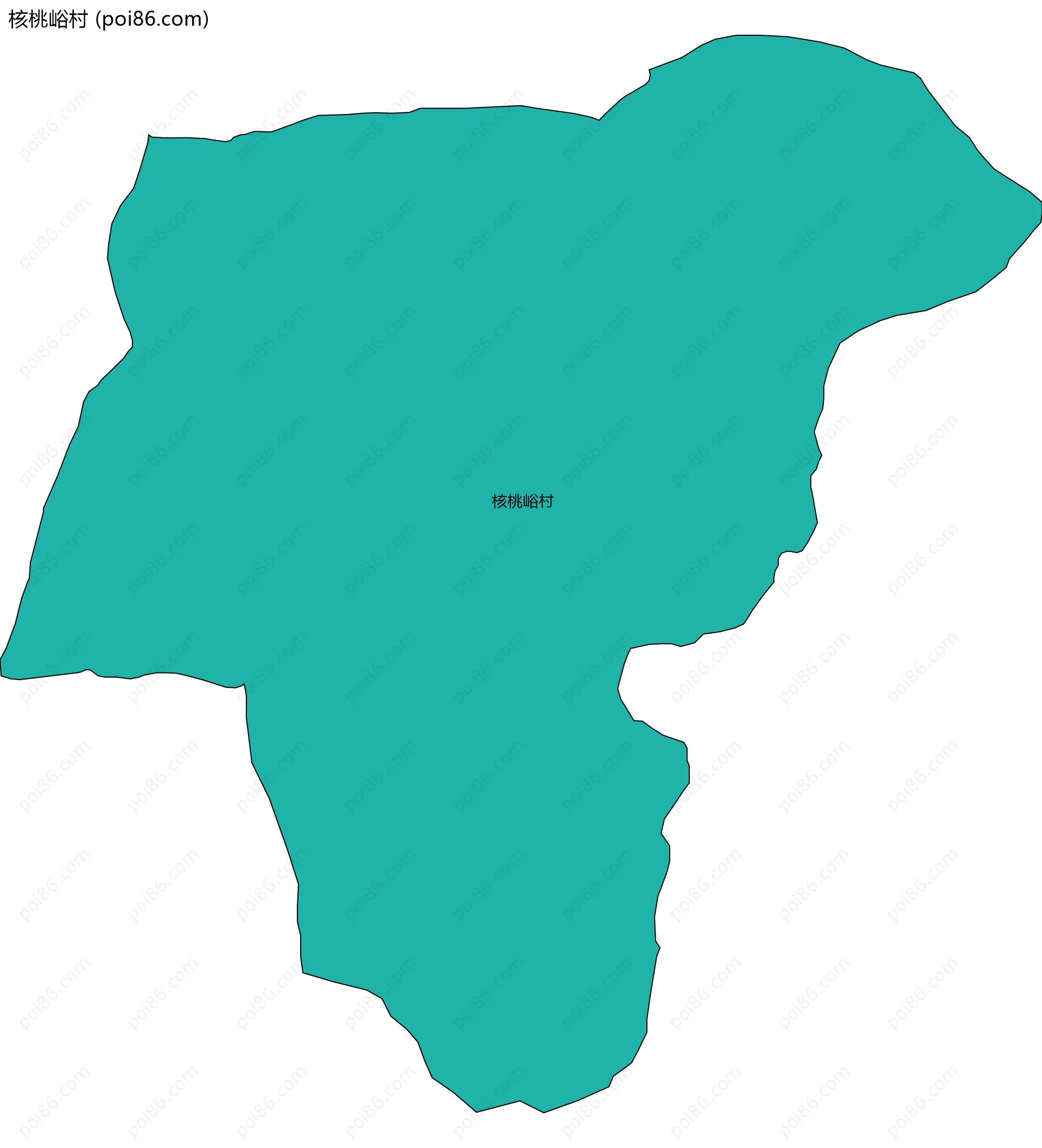 核桃峪村边界地图