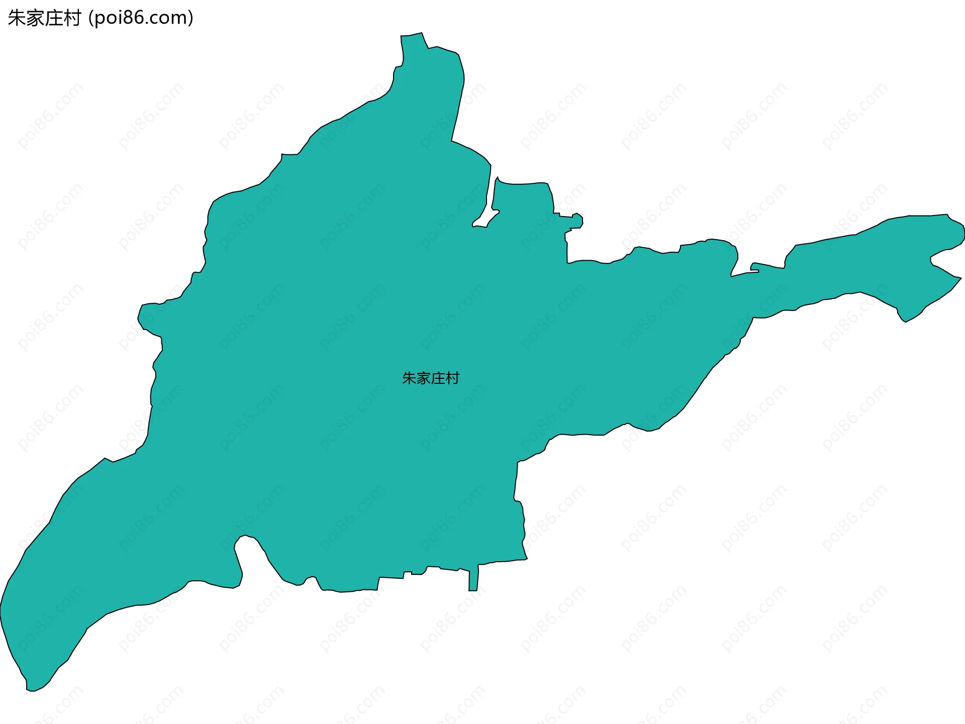 朱家庄村边界地图