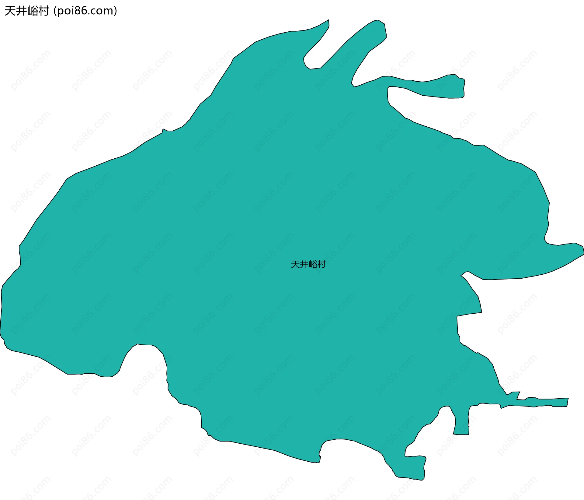 天井峪村边界地图