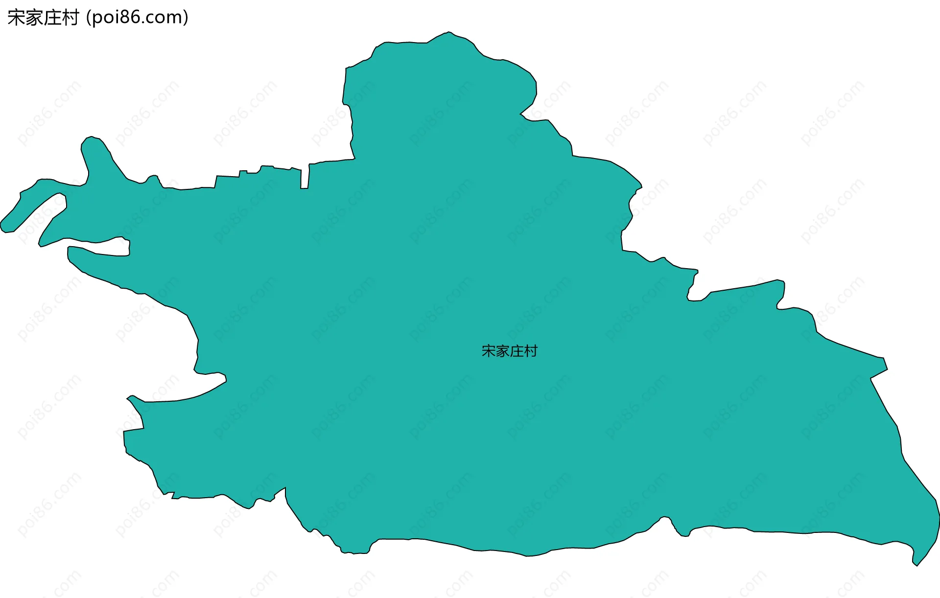 宋家庄村边界地图