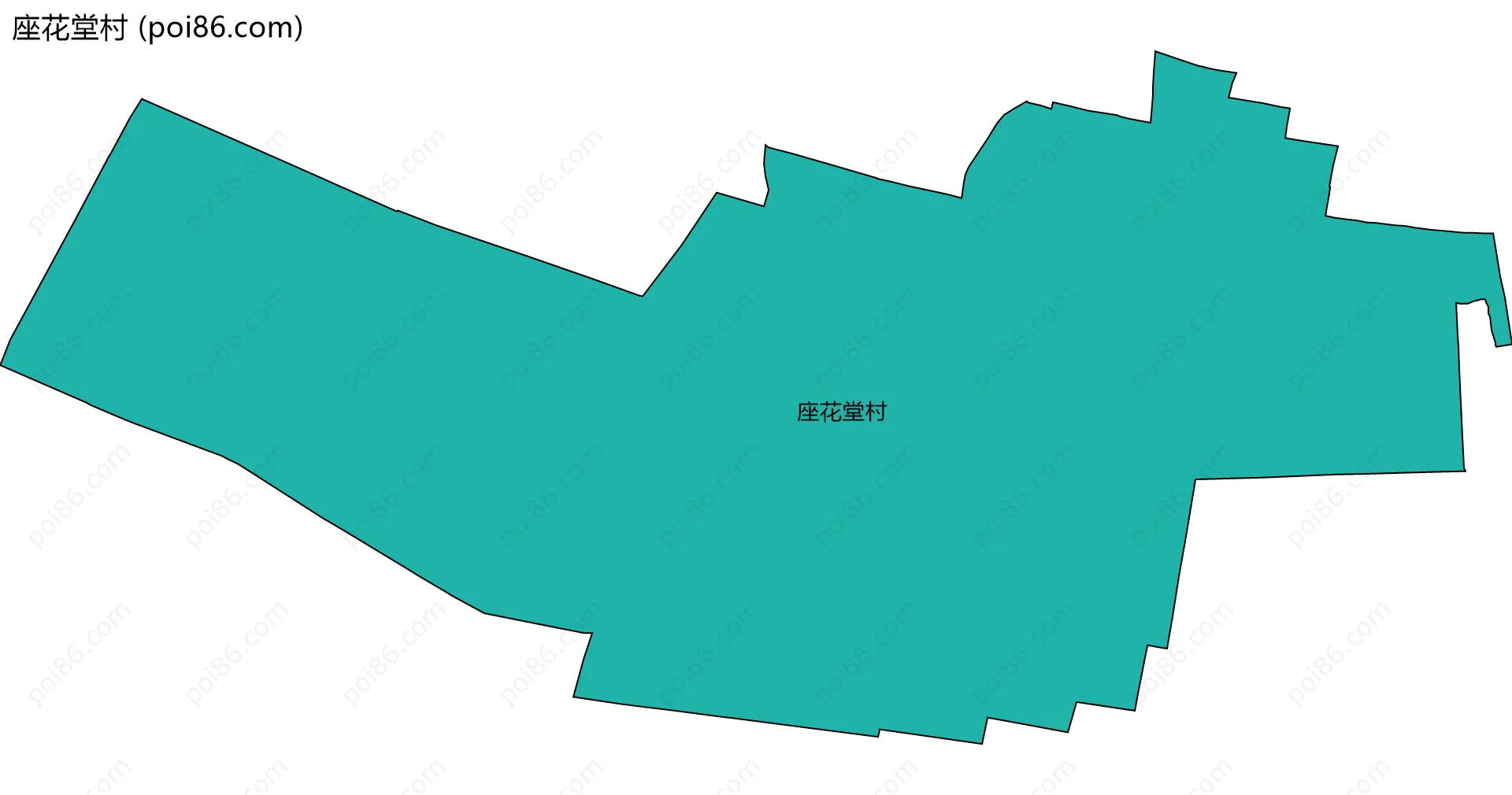 座花堂村边界地图