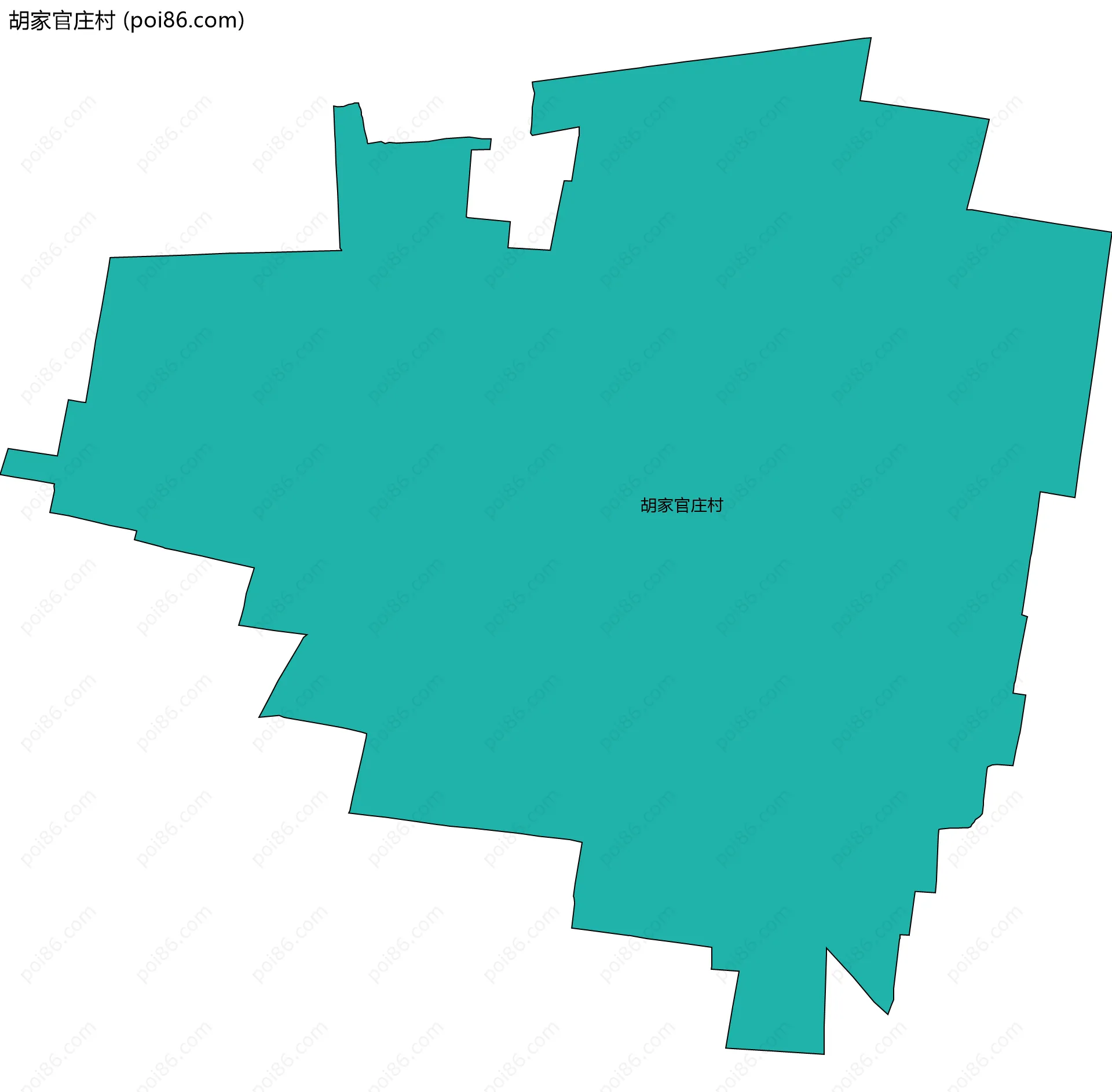胡家官庄村边界地图