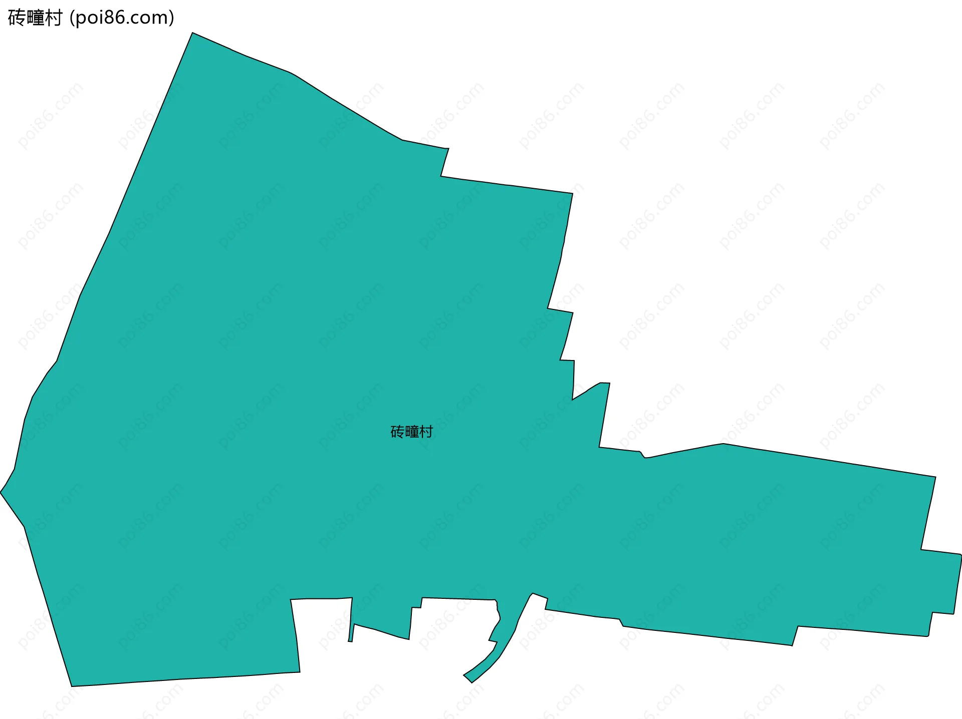 砖疃村边界地图