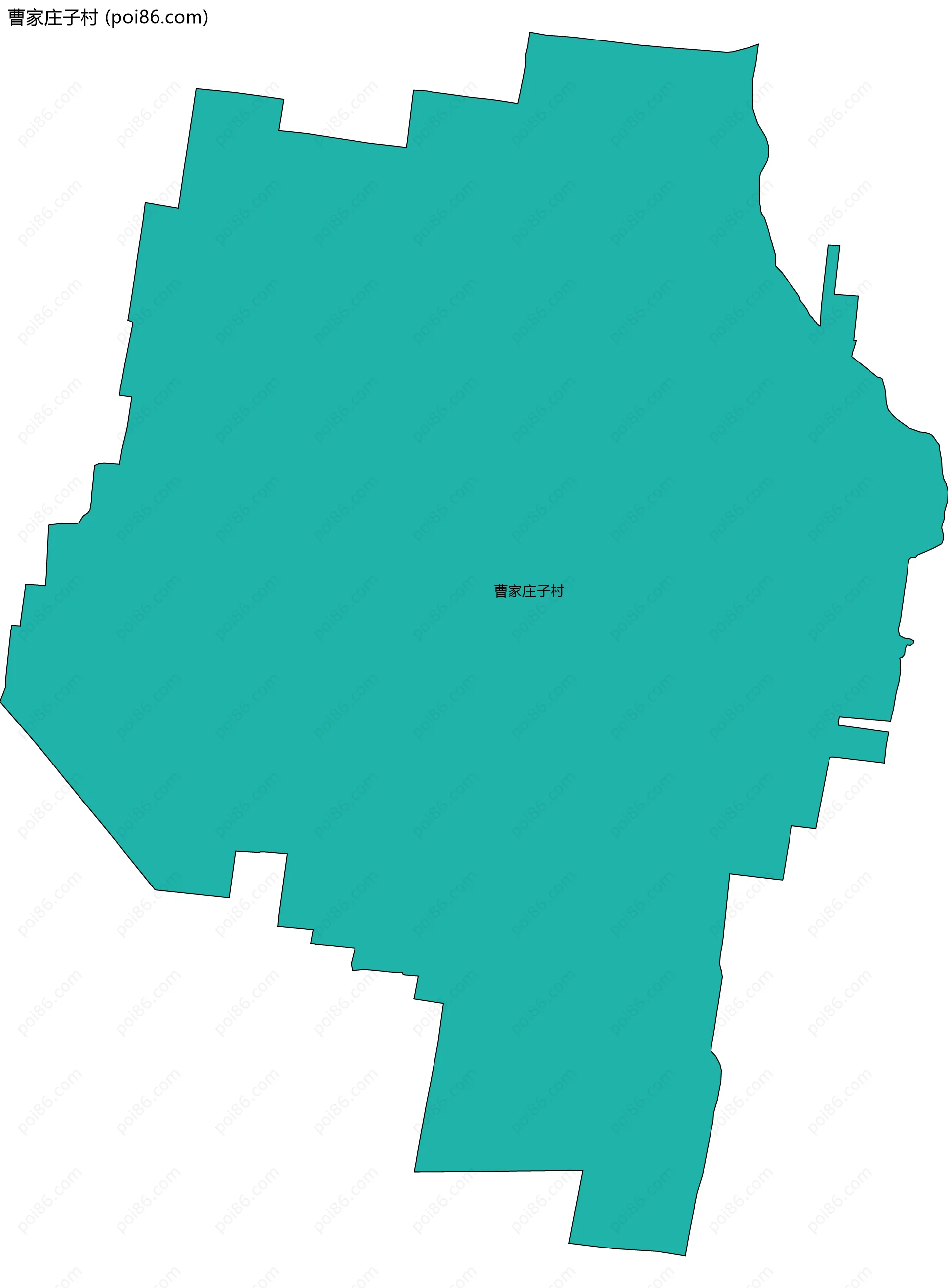 曹家庄子村边界地图