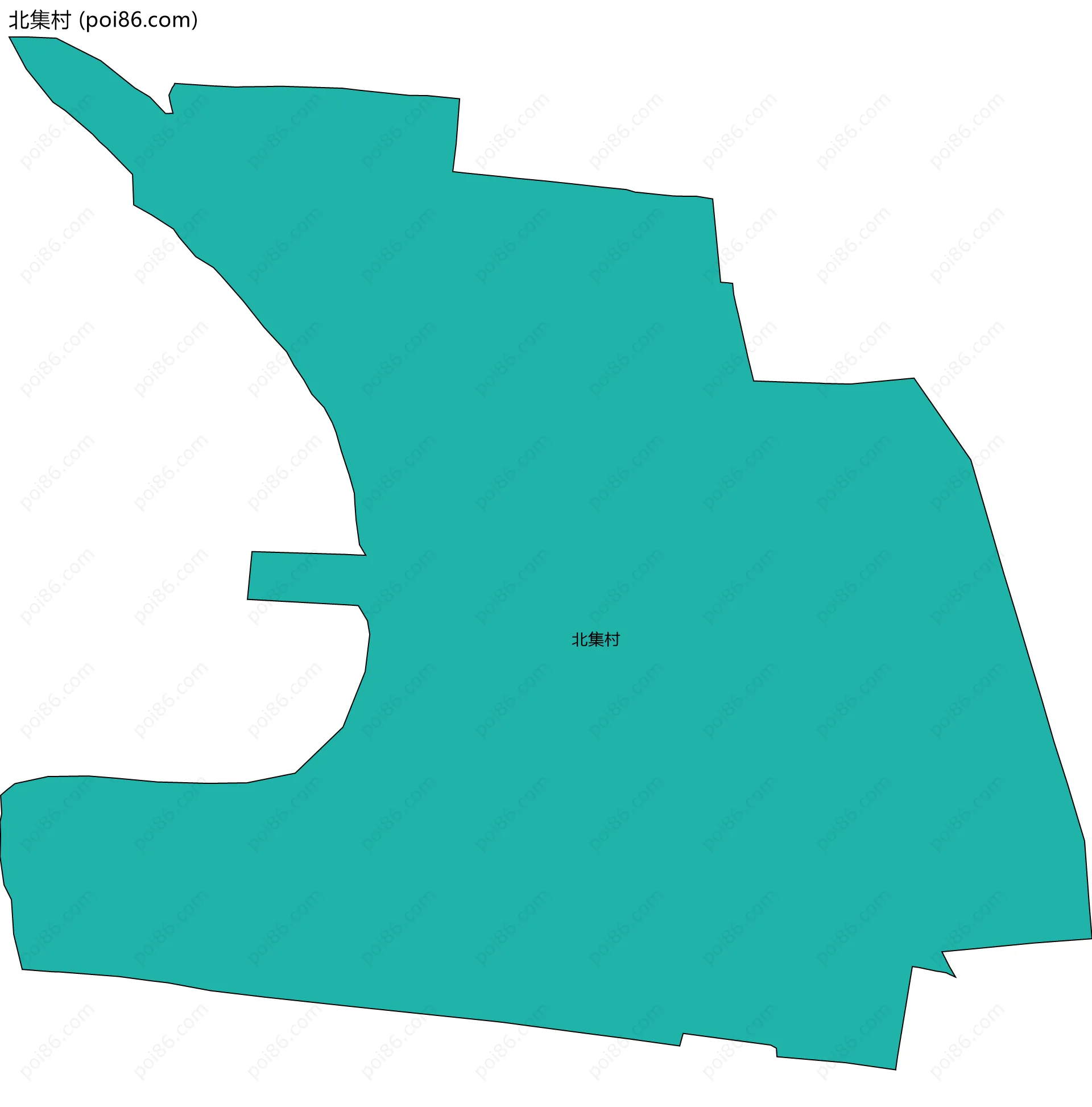 北集村边界地图