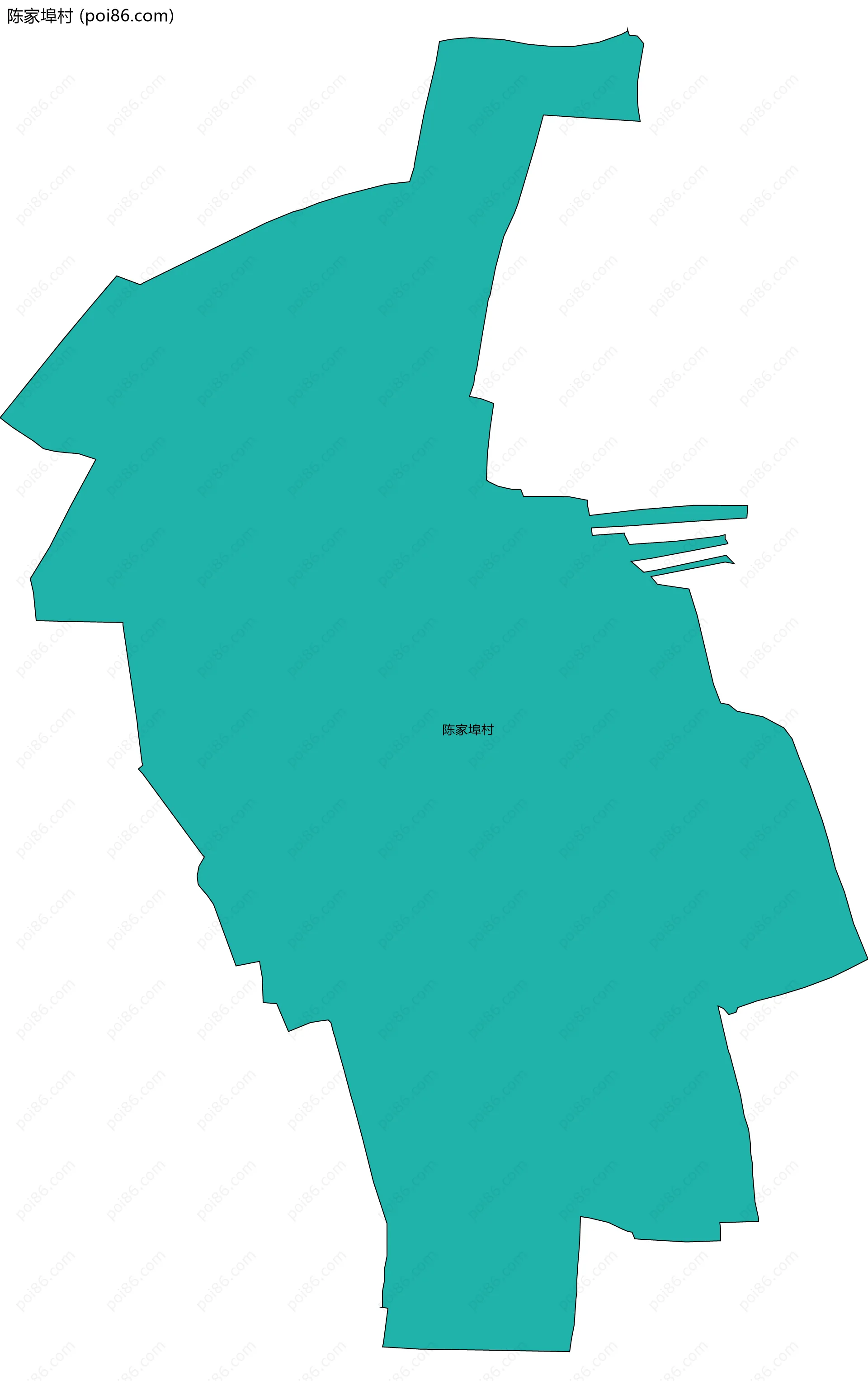 陈家埠村边界地图