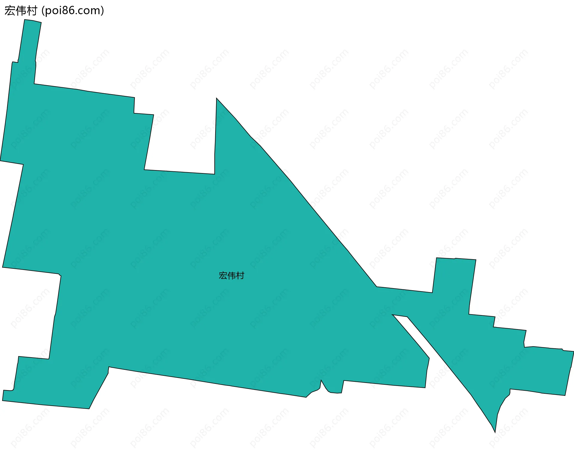 宏伟村边界地图