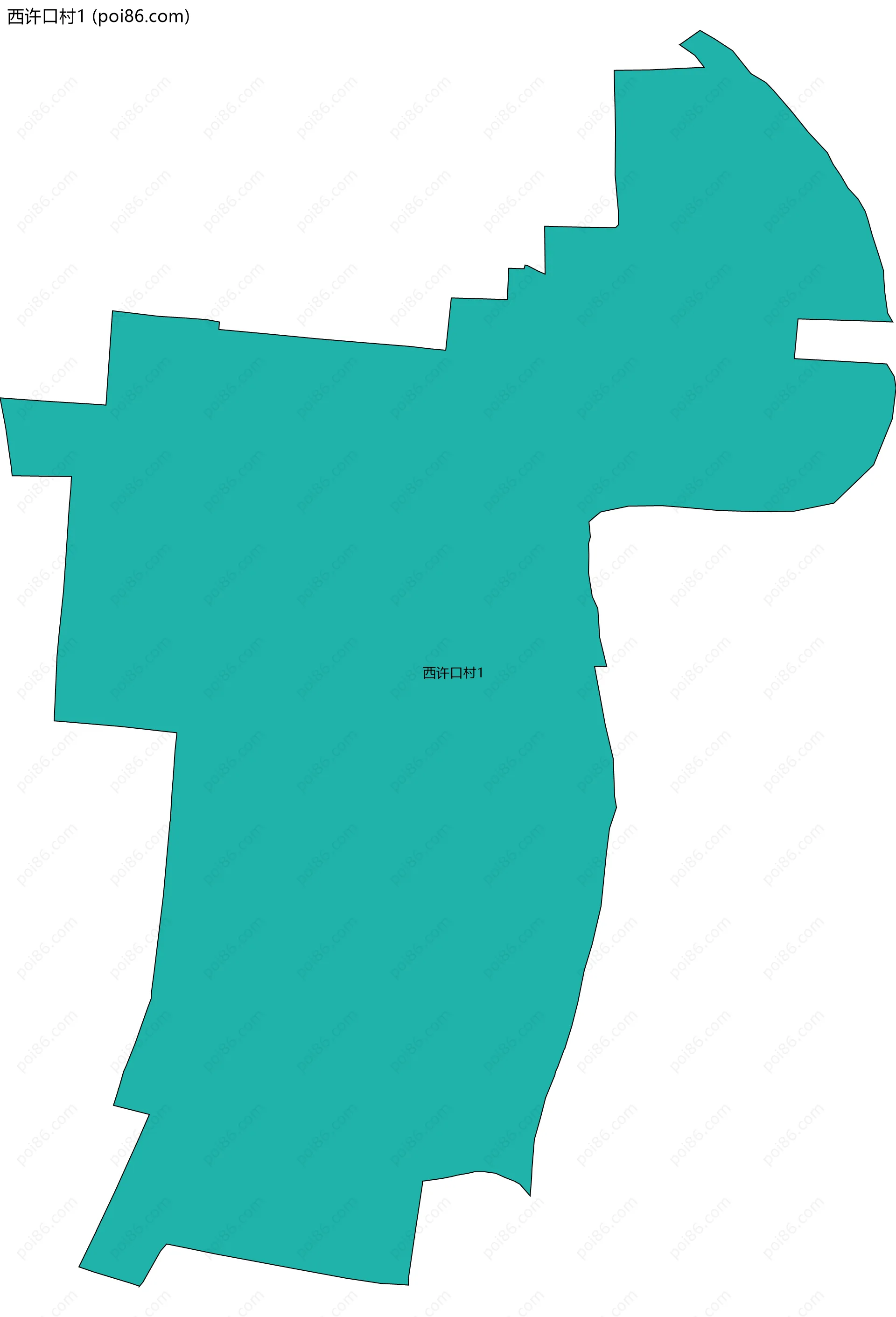 西许口村1边界地图