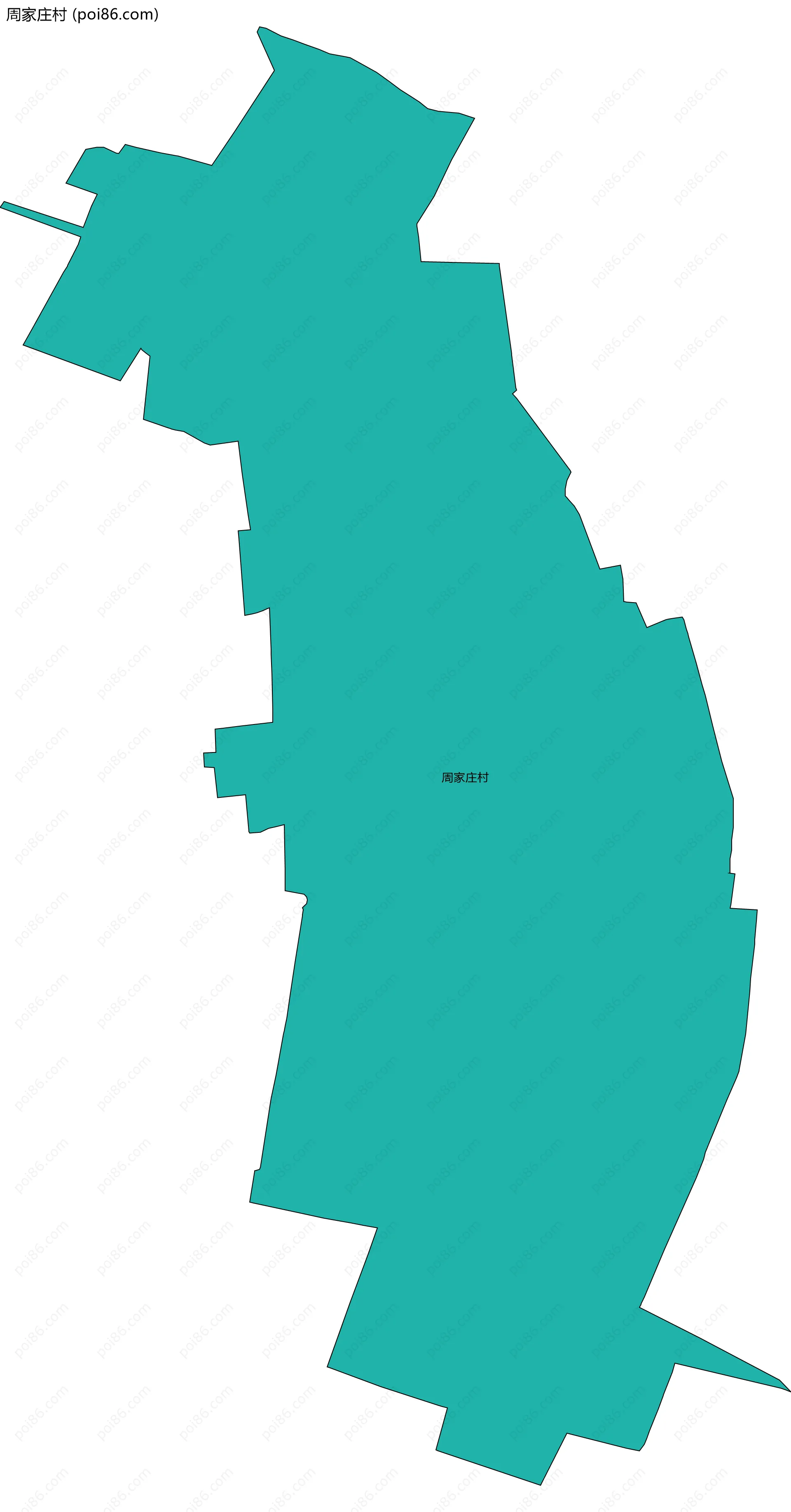 周家庄村边界地图