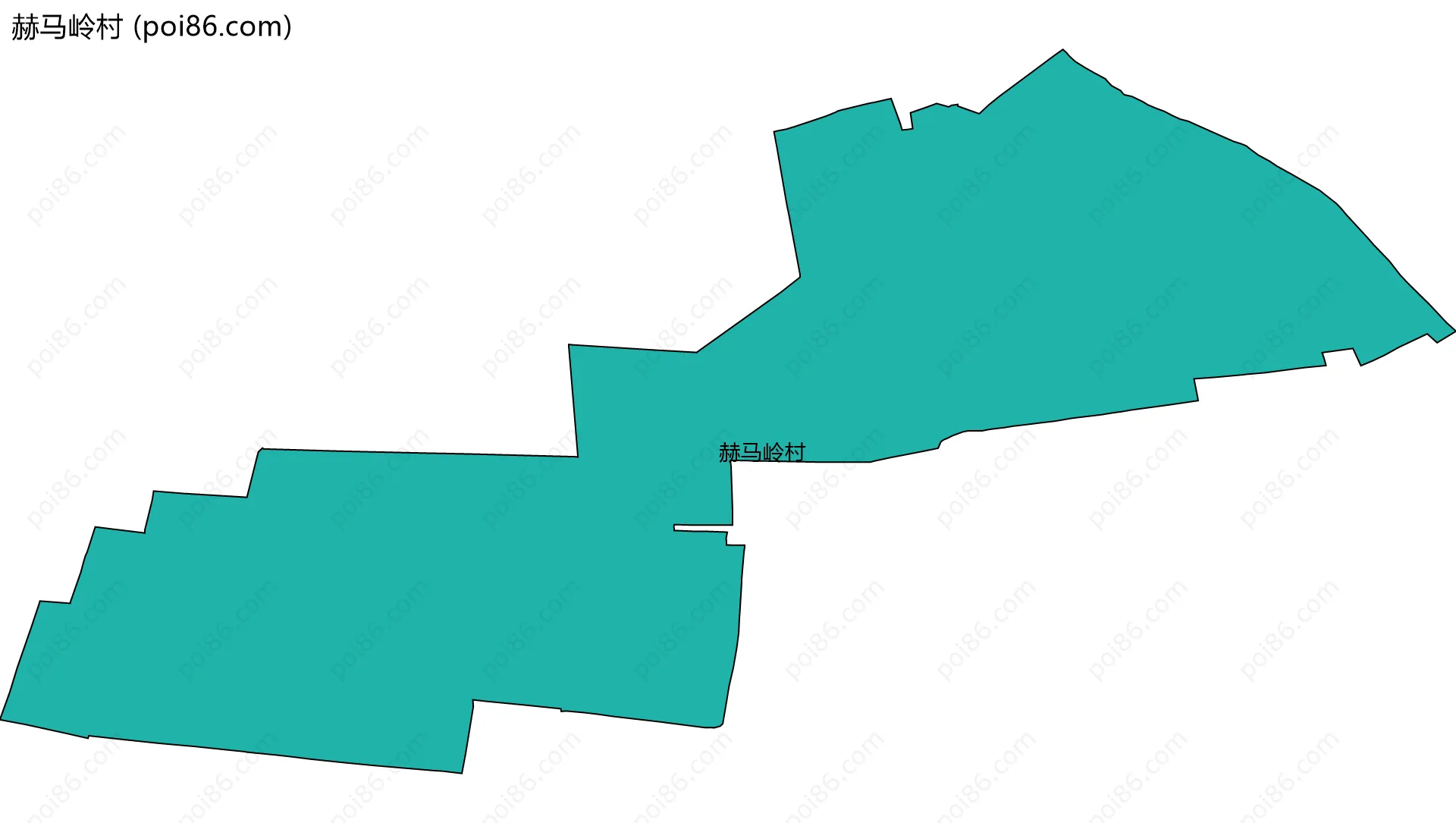 赫马岭村边界地图