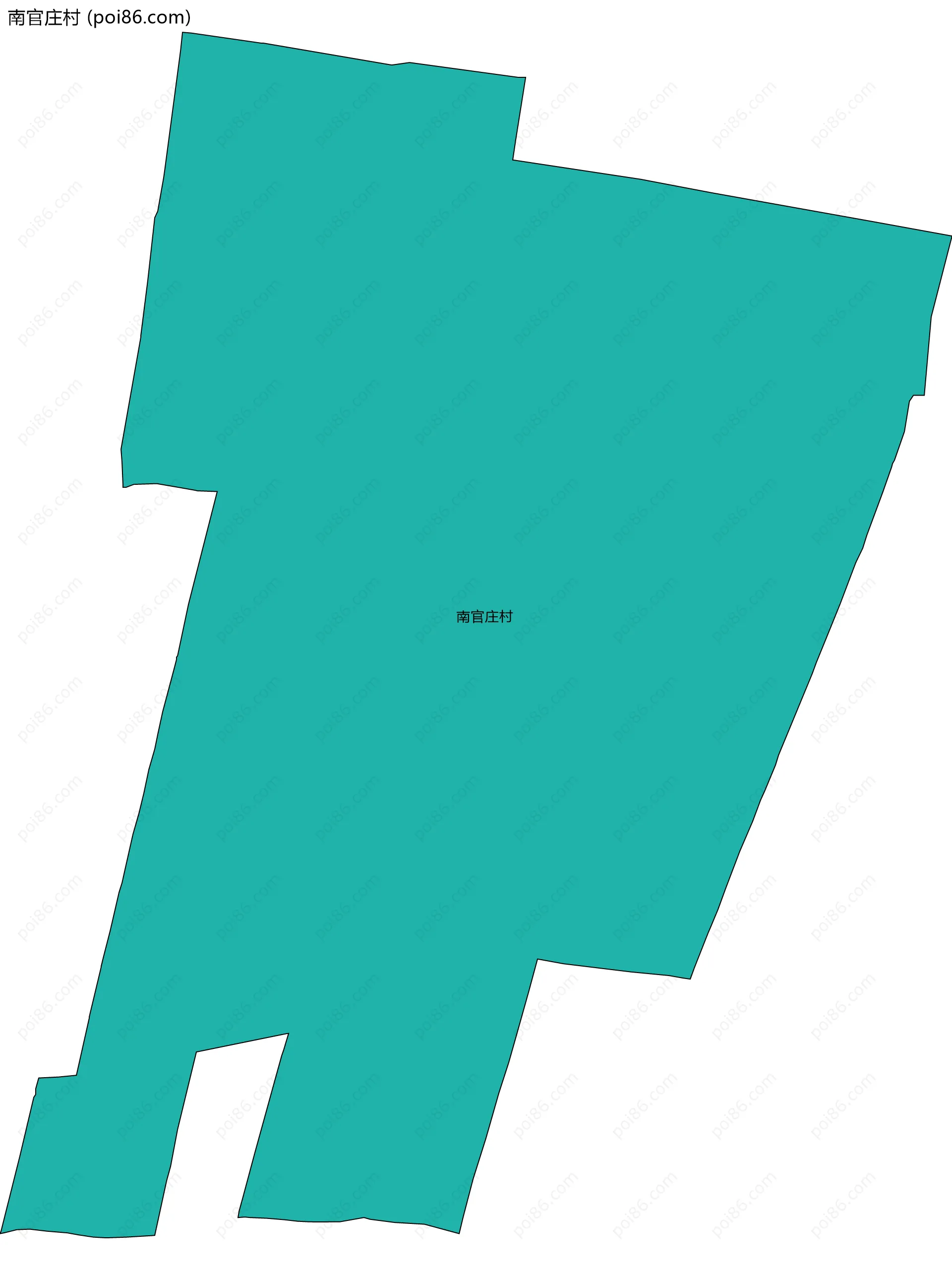 南官庄村边界地图