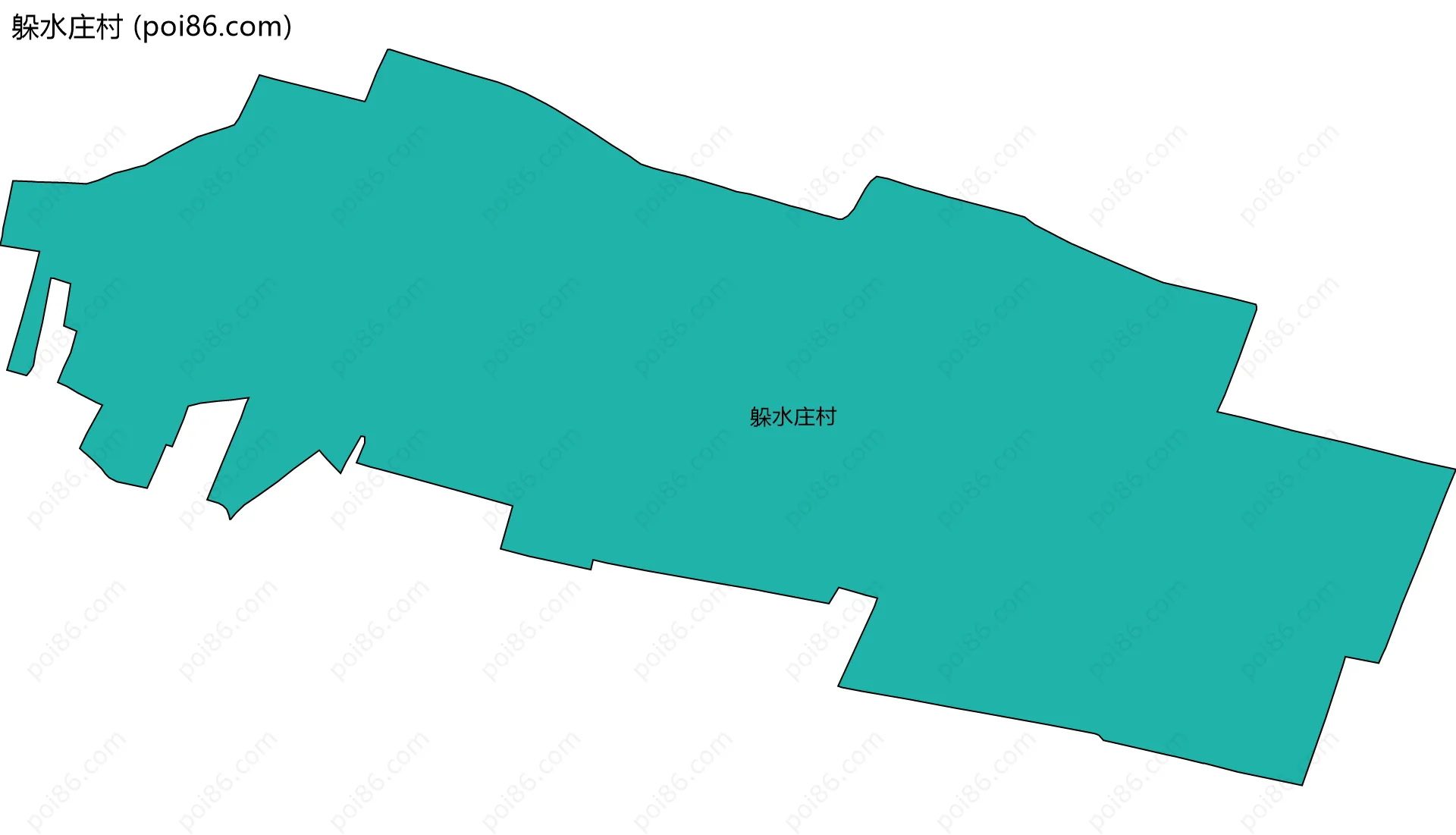 躲水庄村边界地图