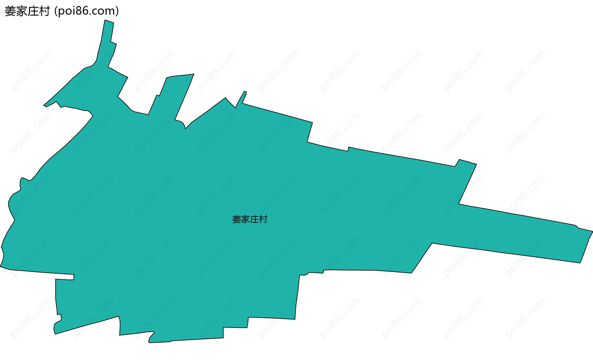姜家庄村边界地图