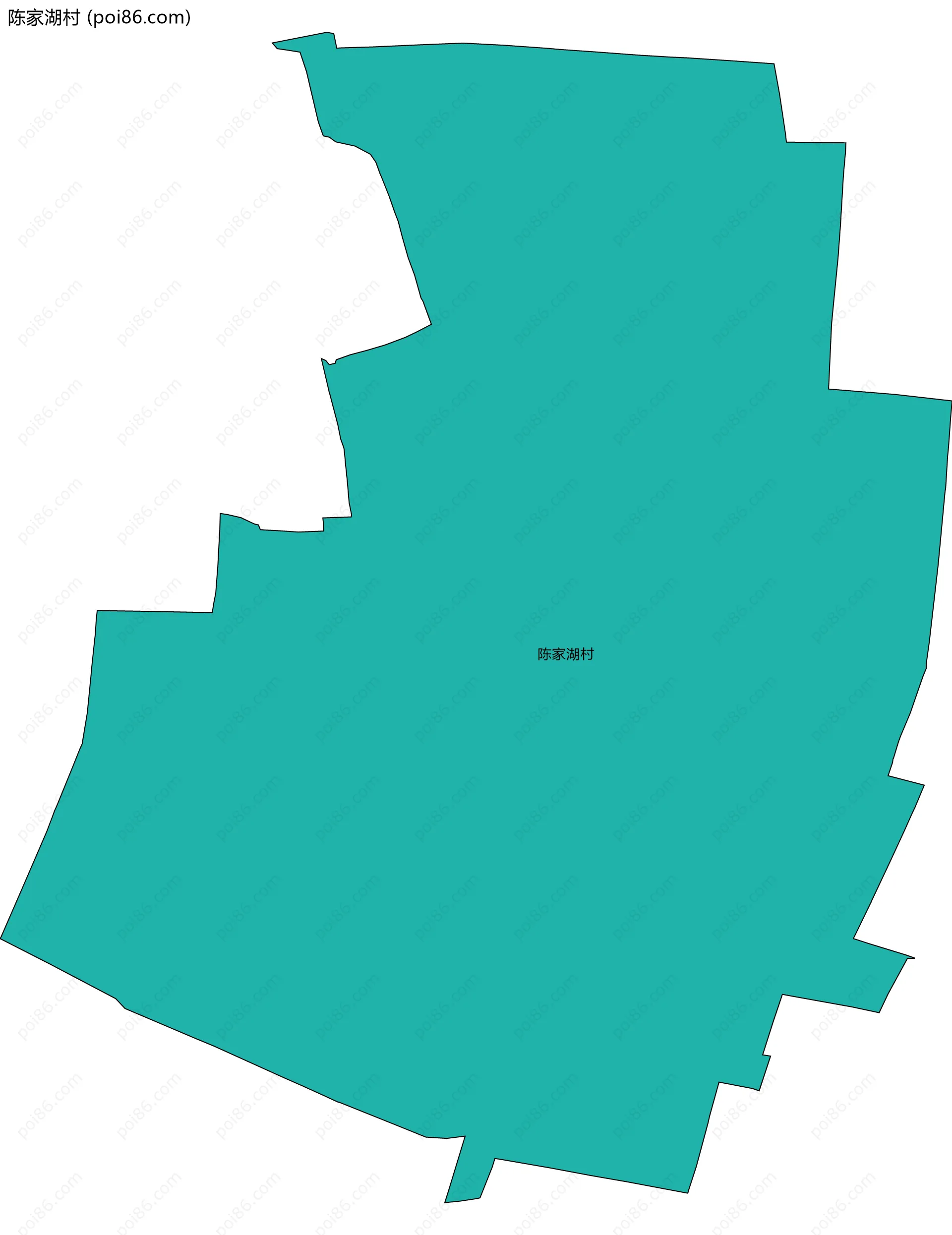 陈家湖村边界地图