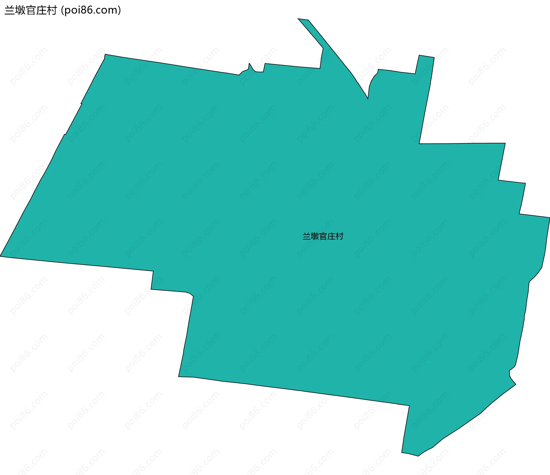 兰墩官庄村边界地图