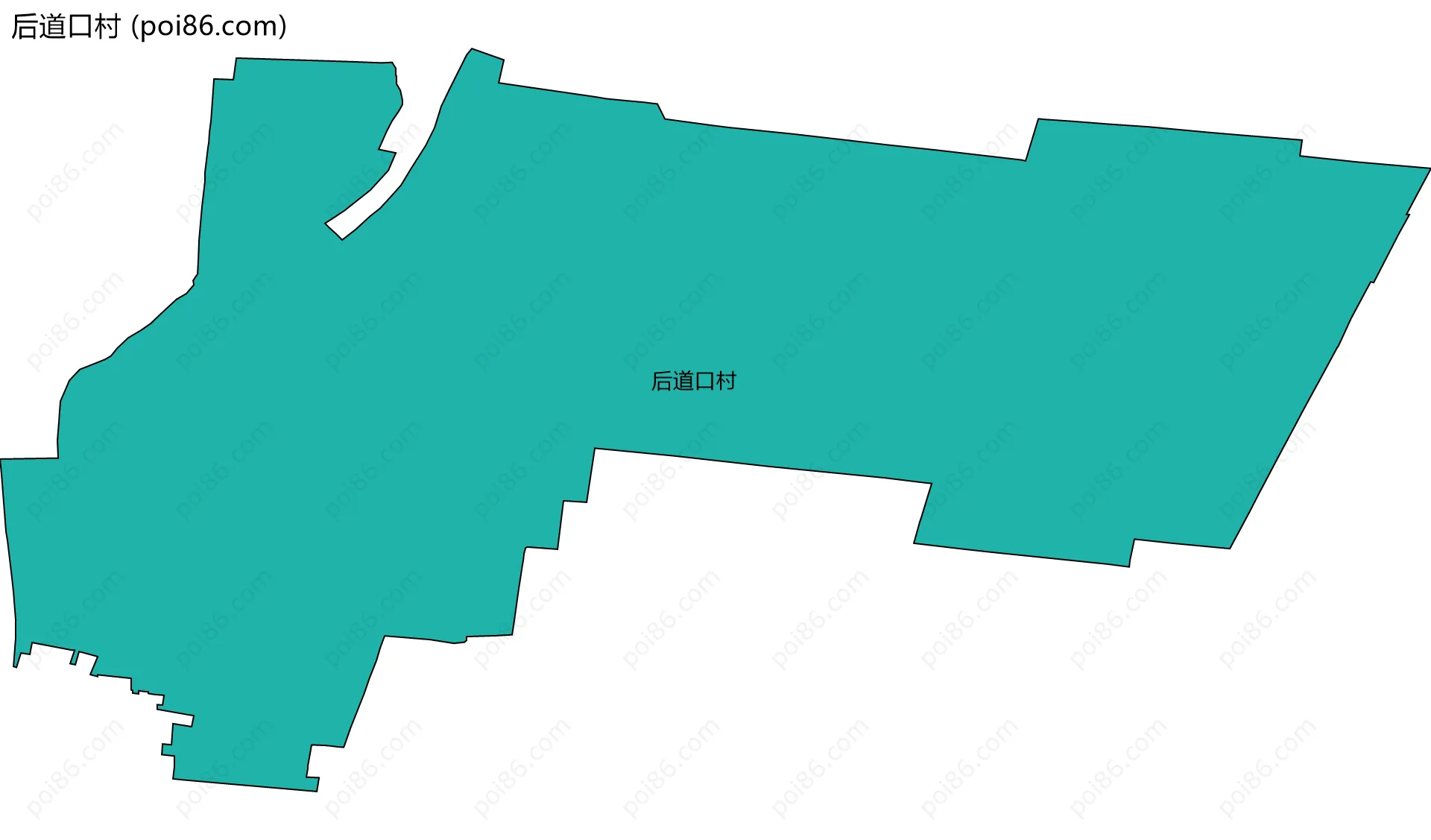 后道口村边界地图