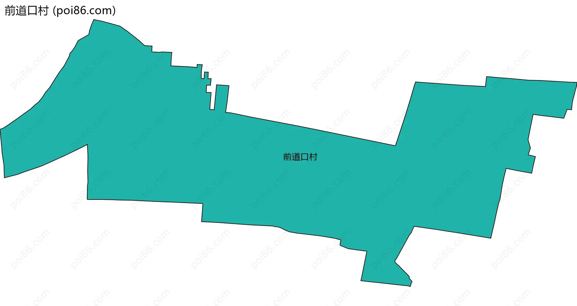 前道口村边界地图