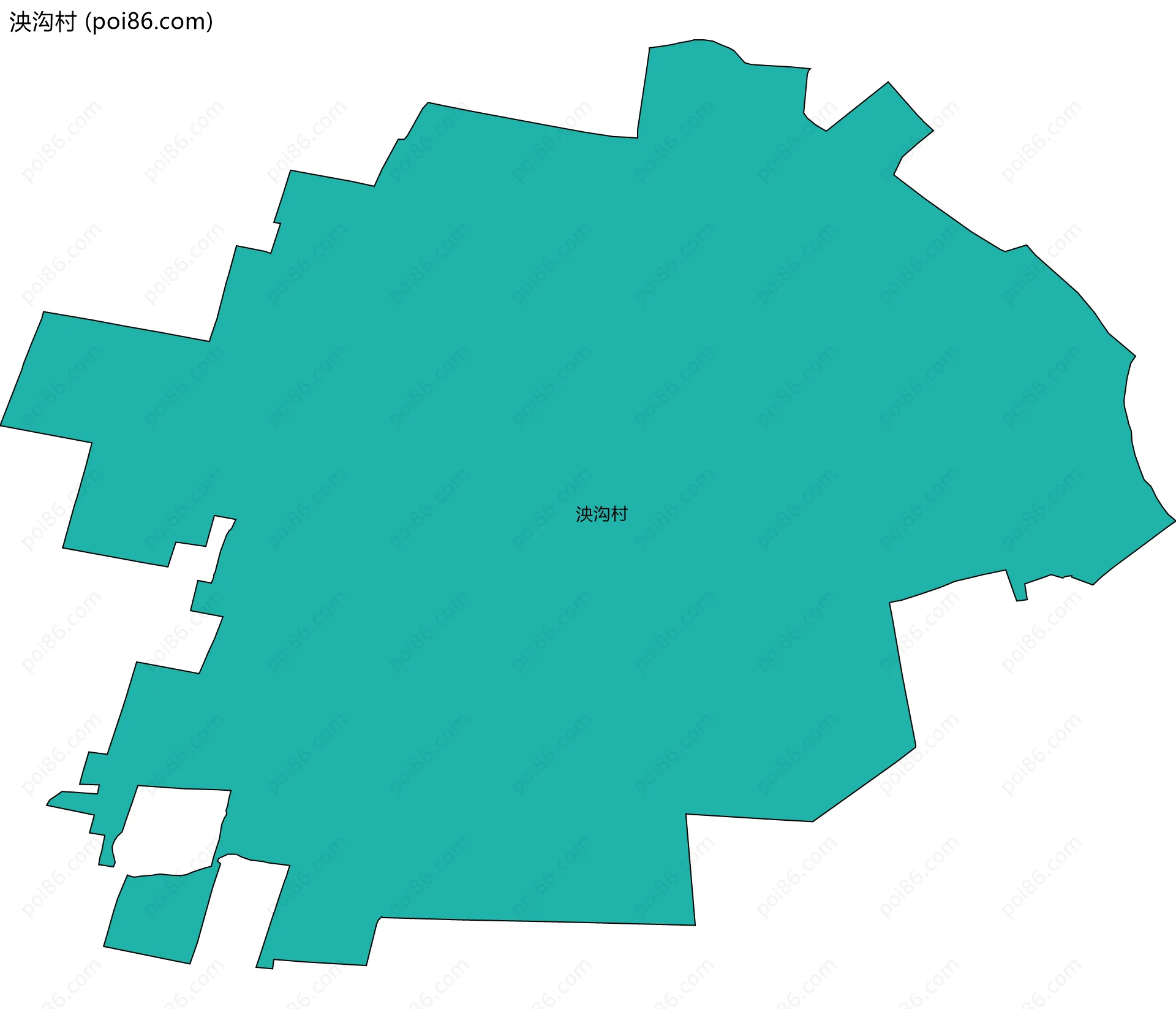 泱沟村边界地图