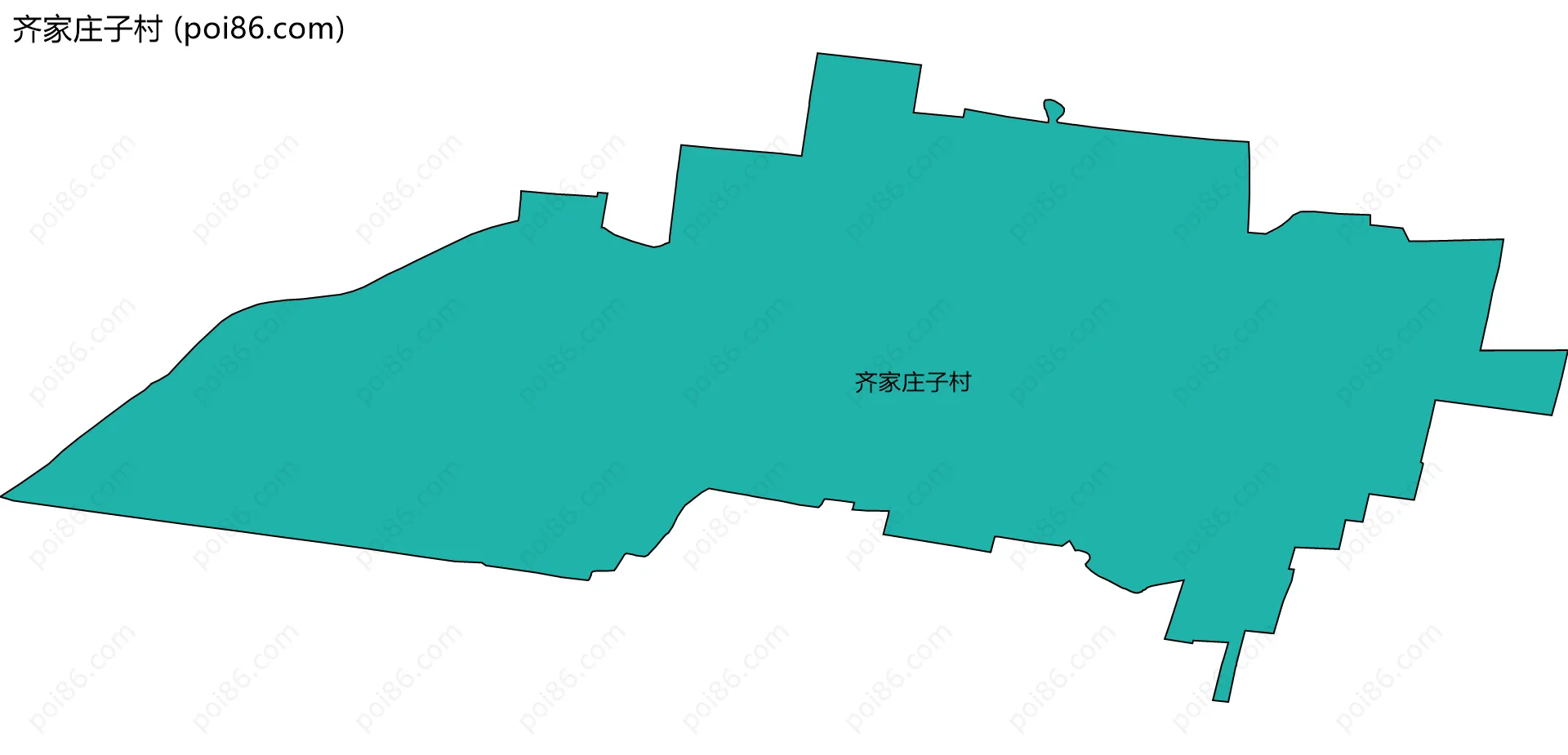 齐家庄子村边界地图