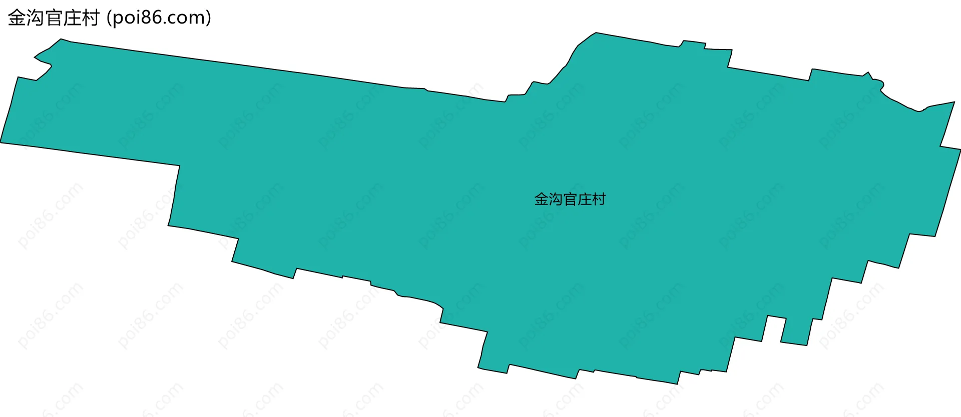 金沟官庄村边界地图