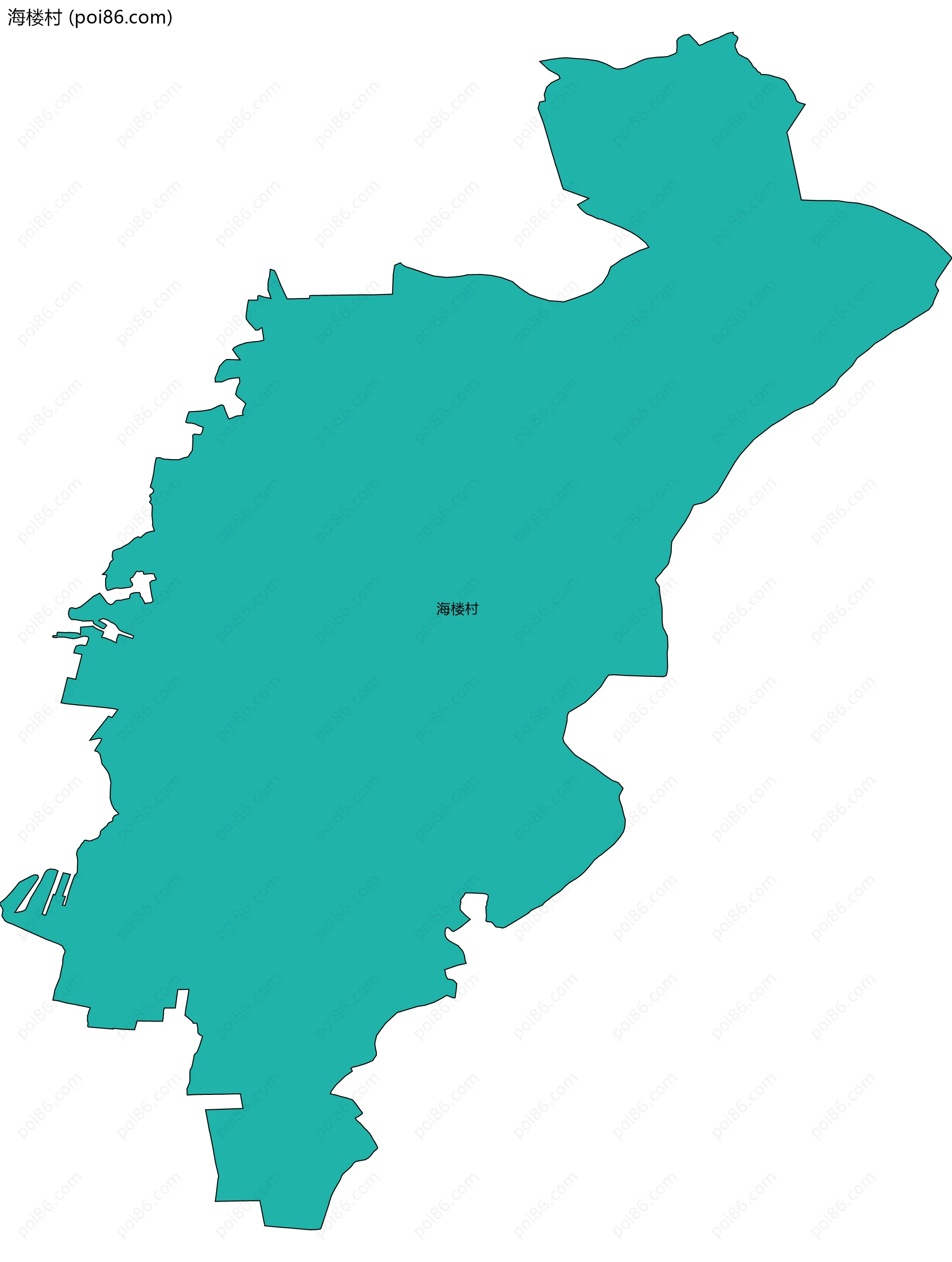 海楼村边界地图