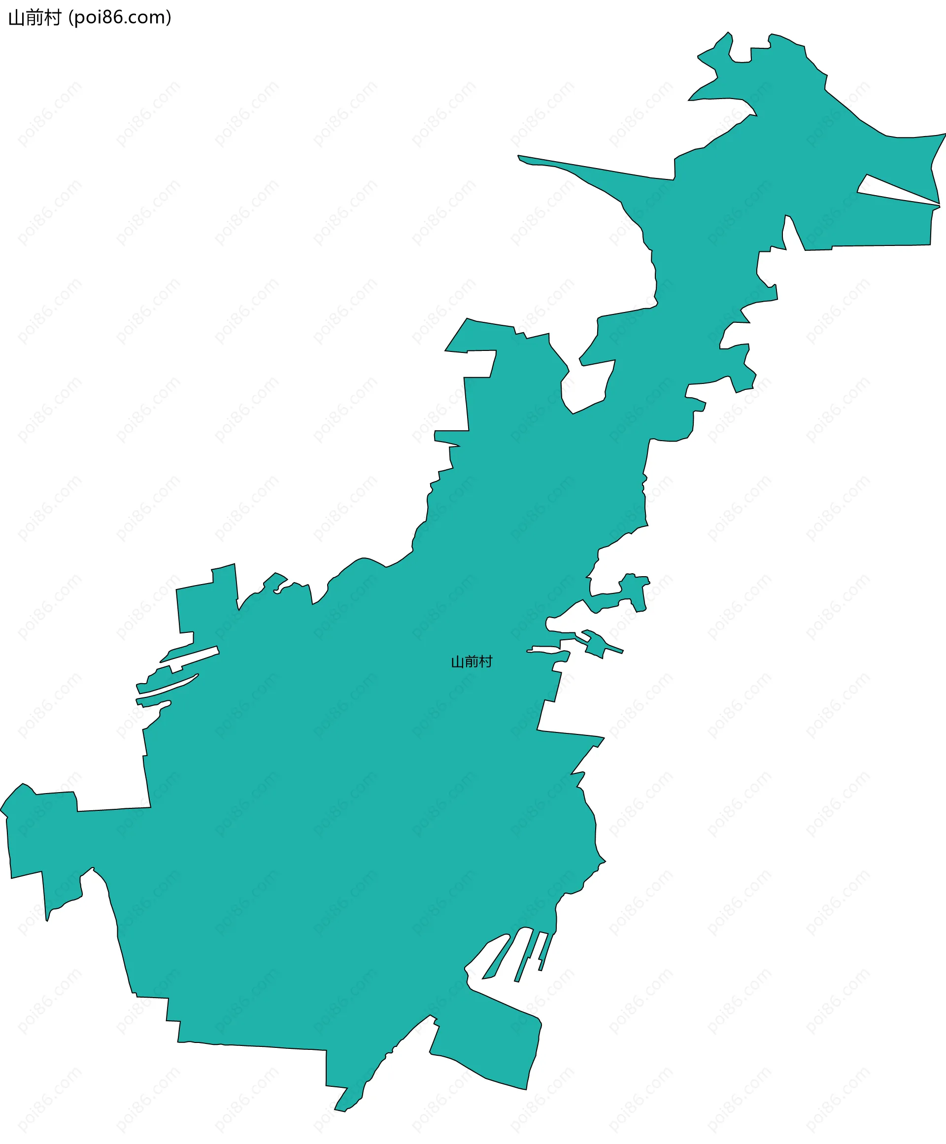 山前村边界地图
