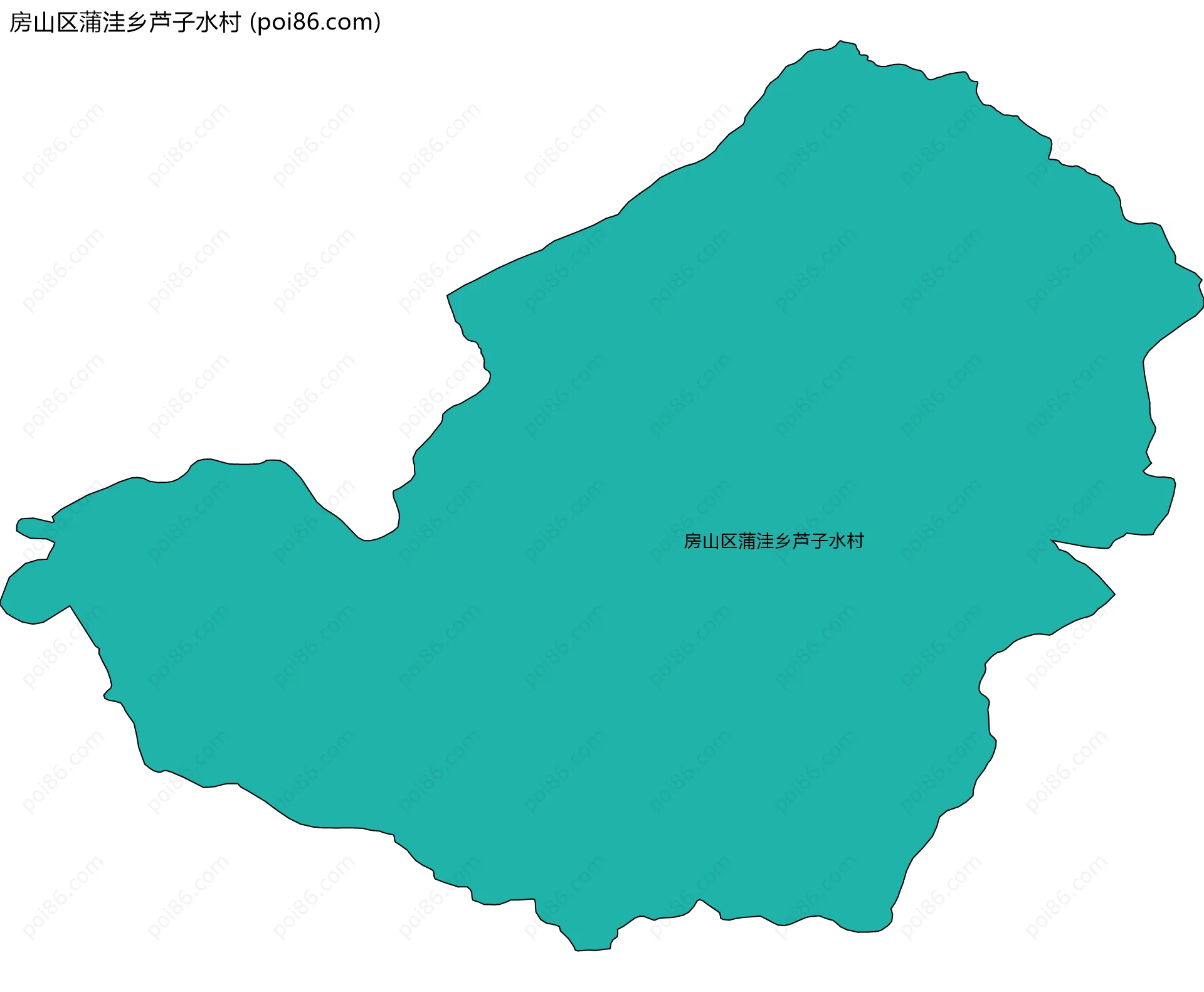 房山区蒲洼乡芦子水村边界地图