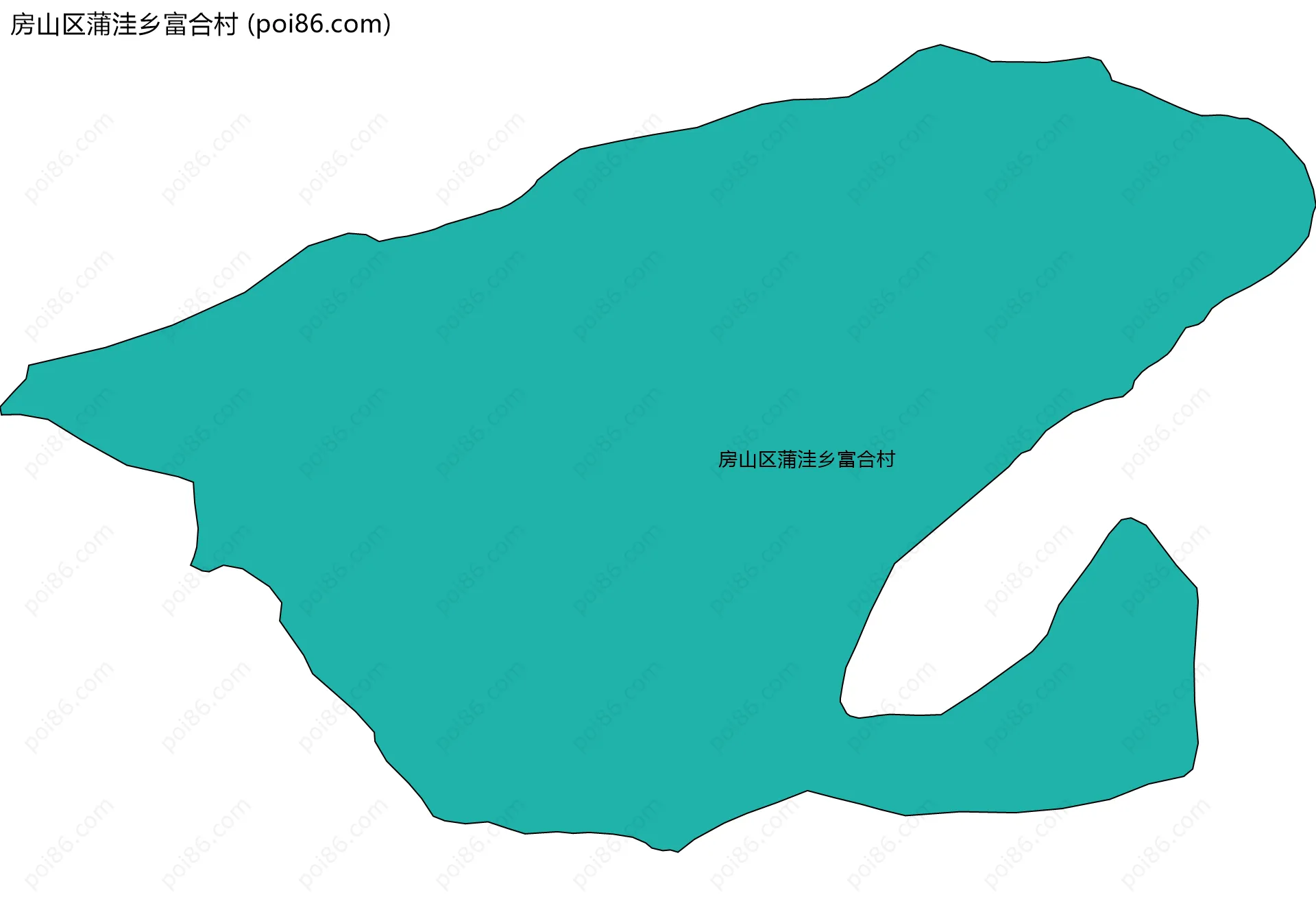 房山区蒲洼乡富合村边界地图