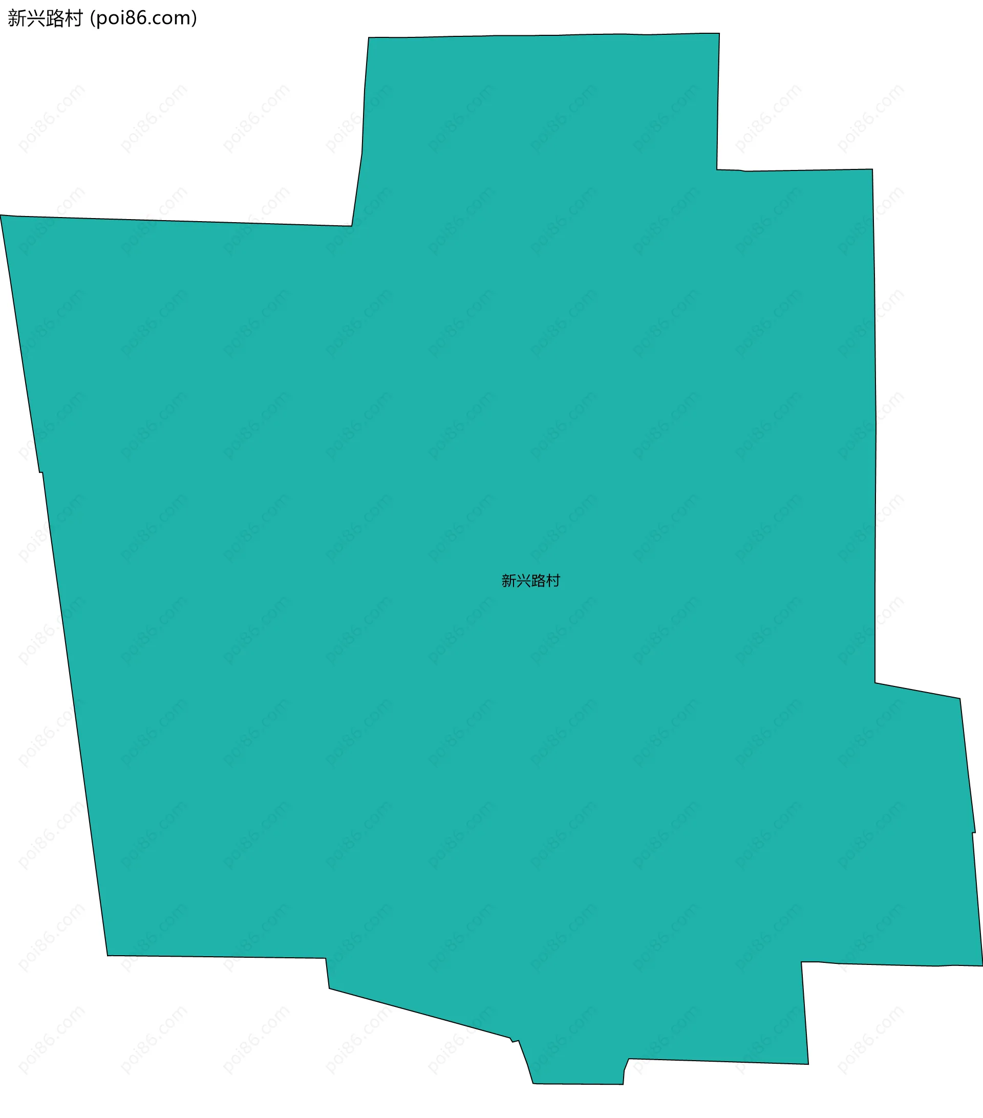 新兴路村边界地图