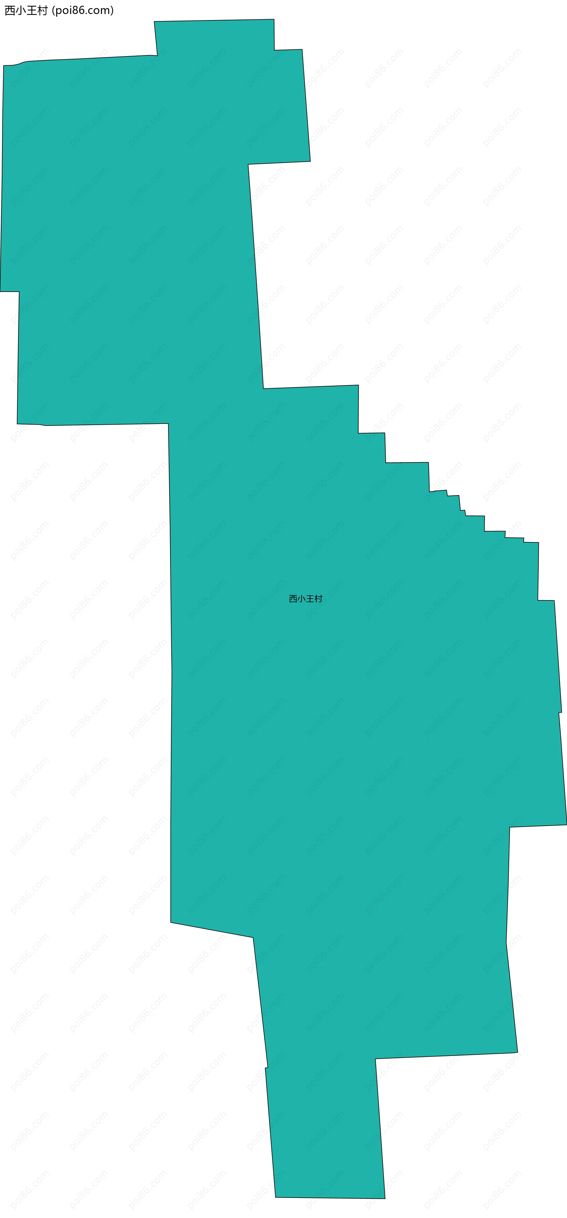 西小王村边界地图