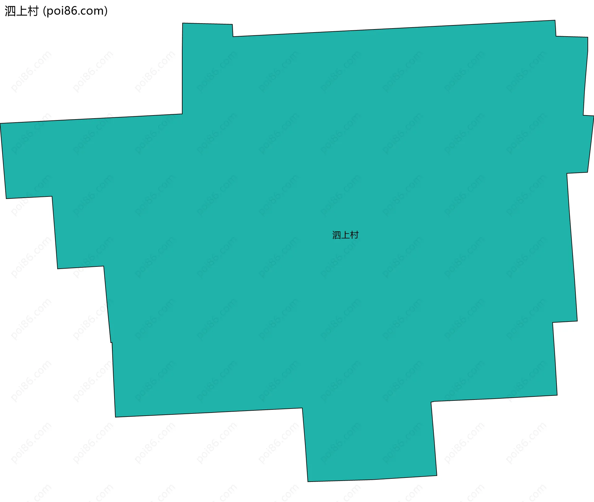 泗上村边界地图