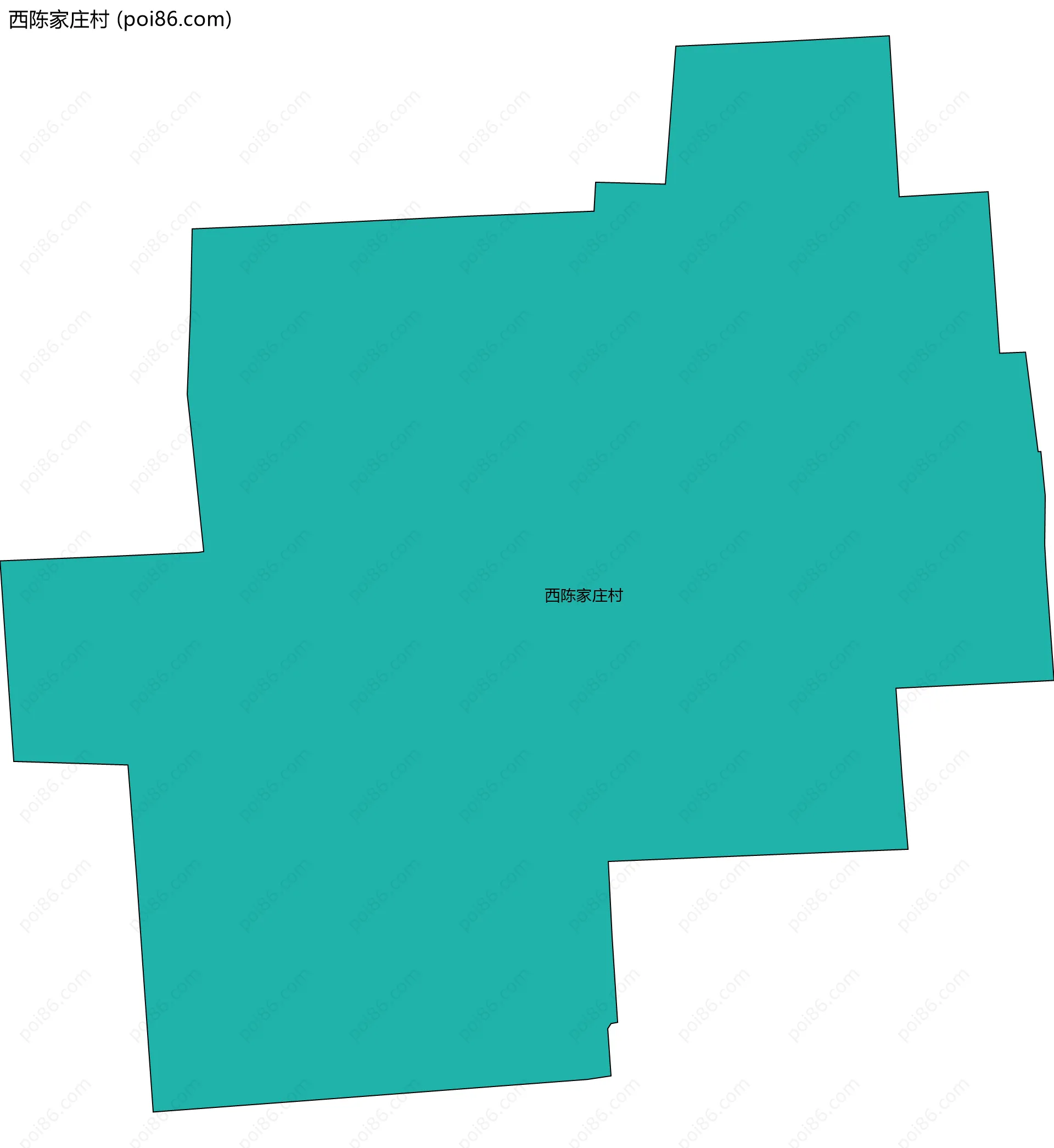 西陈家庄村边界地图