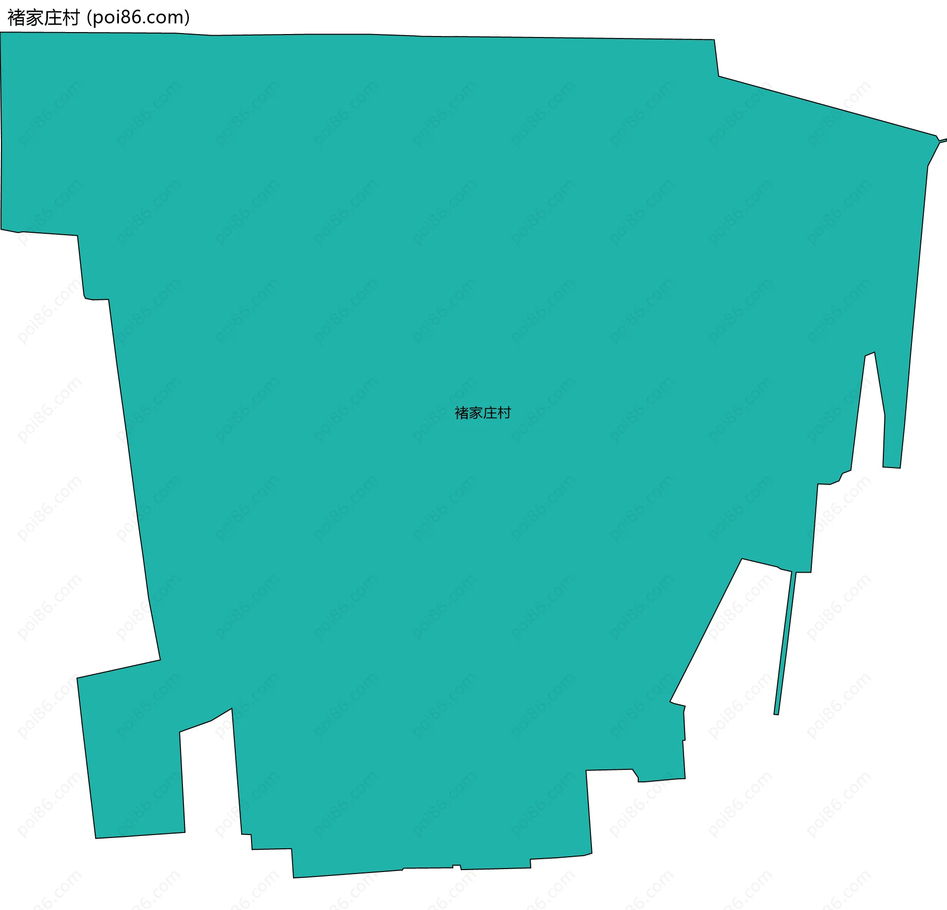 褚家庄村边界地图