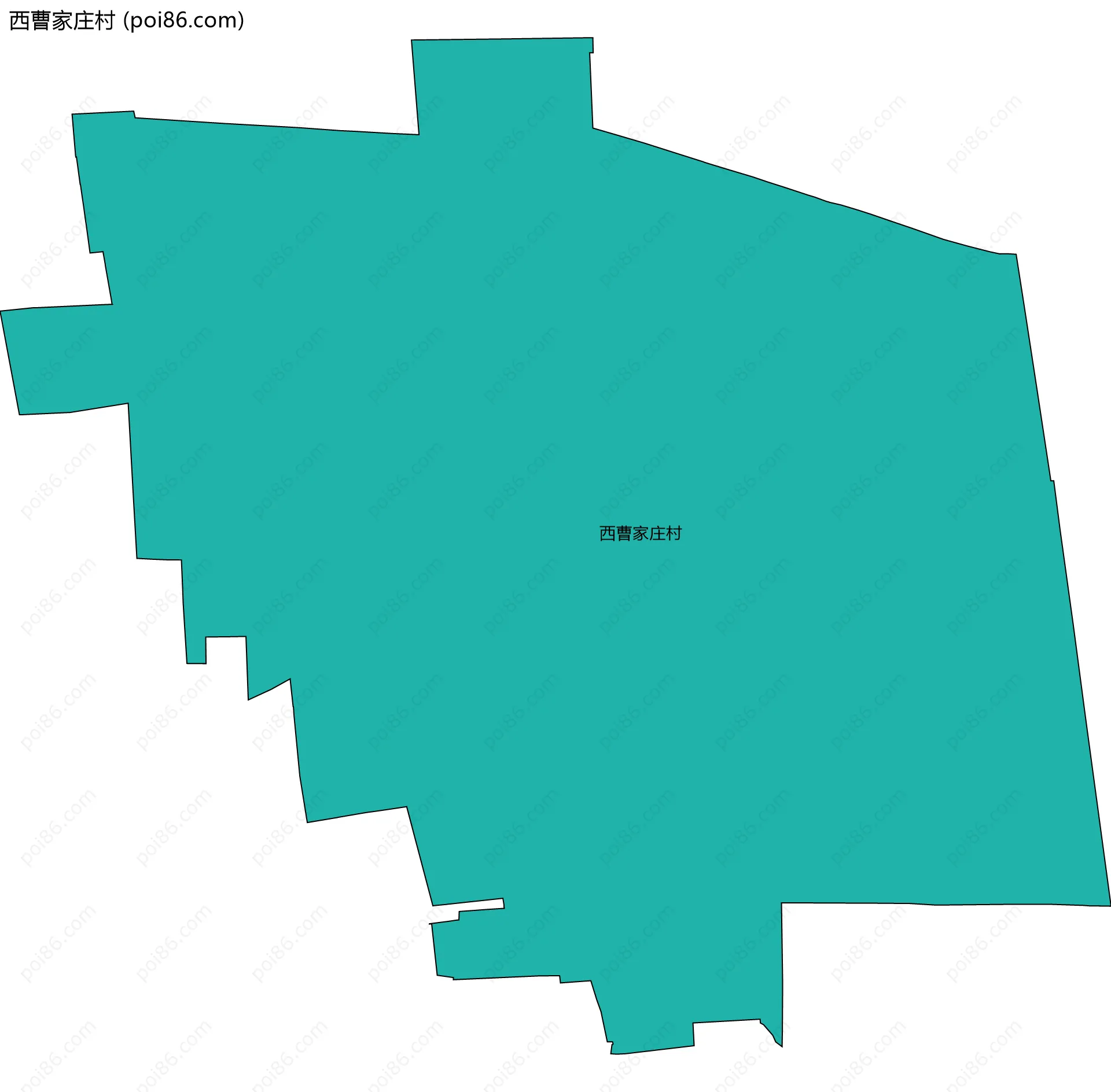 西曹家庄村边界地图