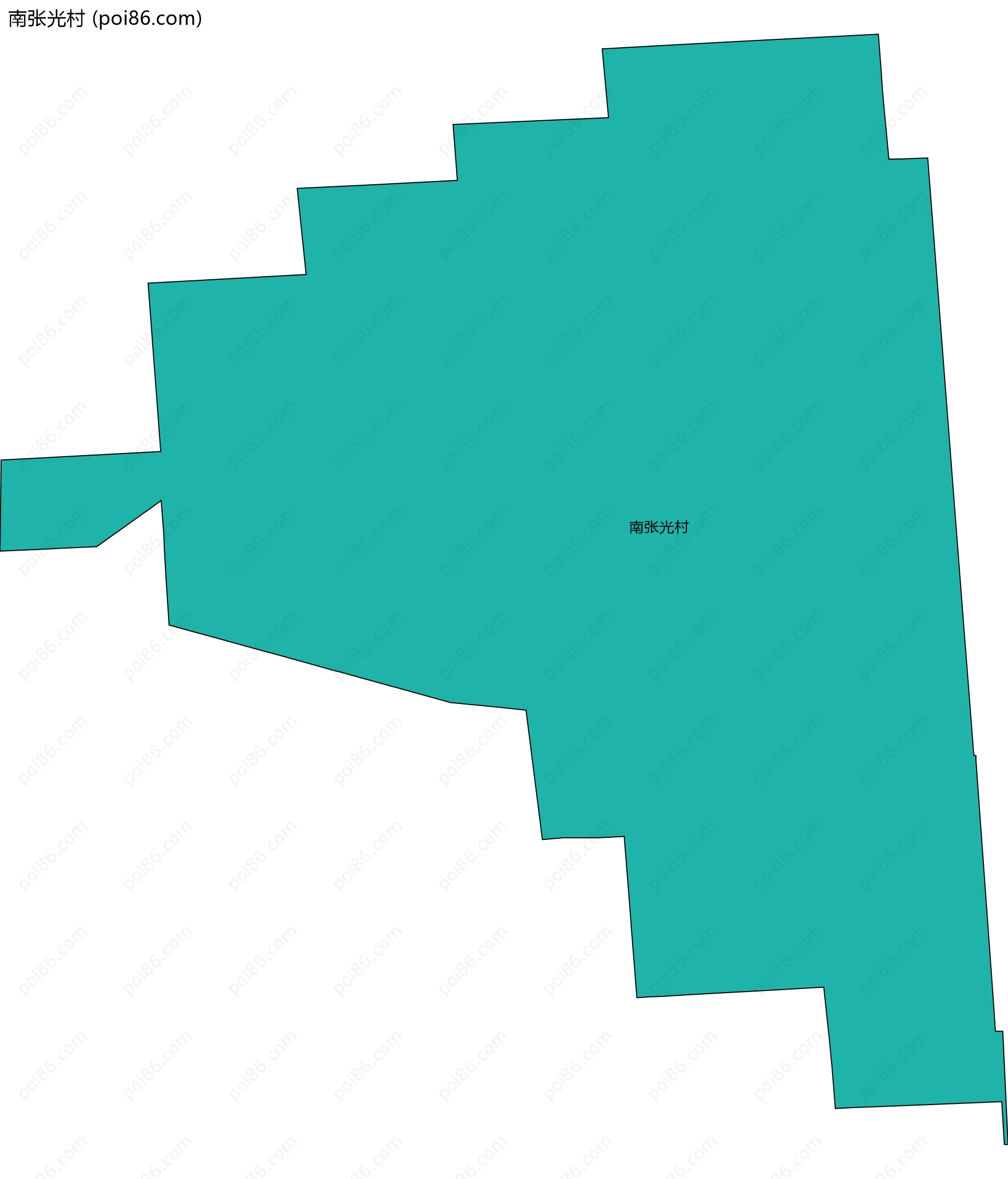 南张光村边界地图