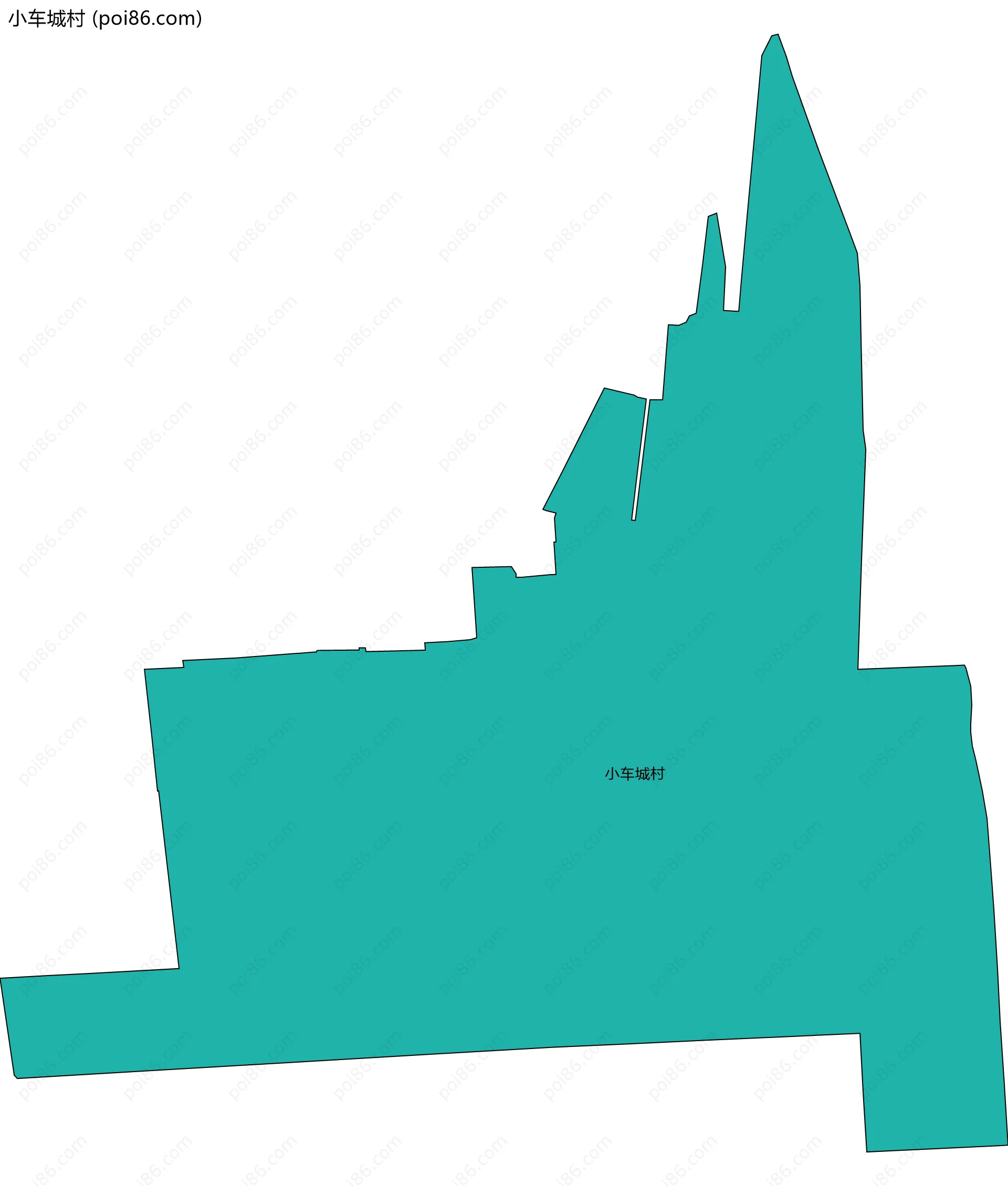 小车城村边界地图