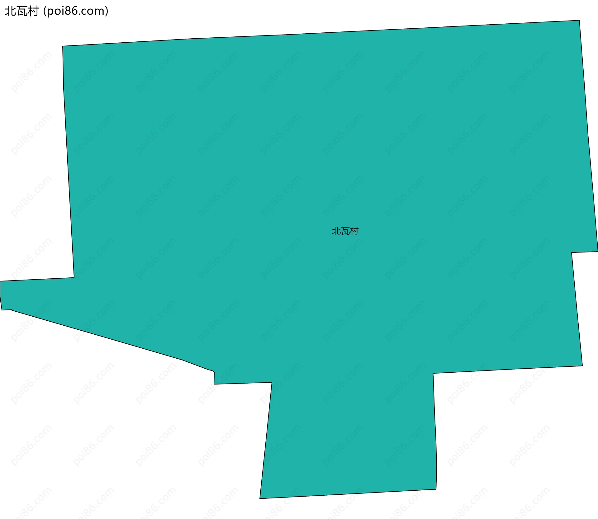 北瓦村边界地图