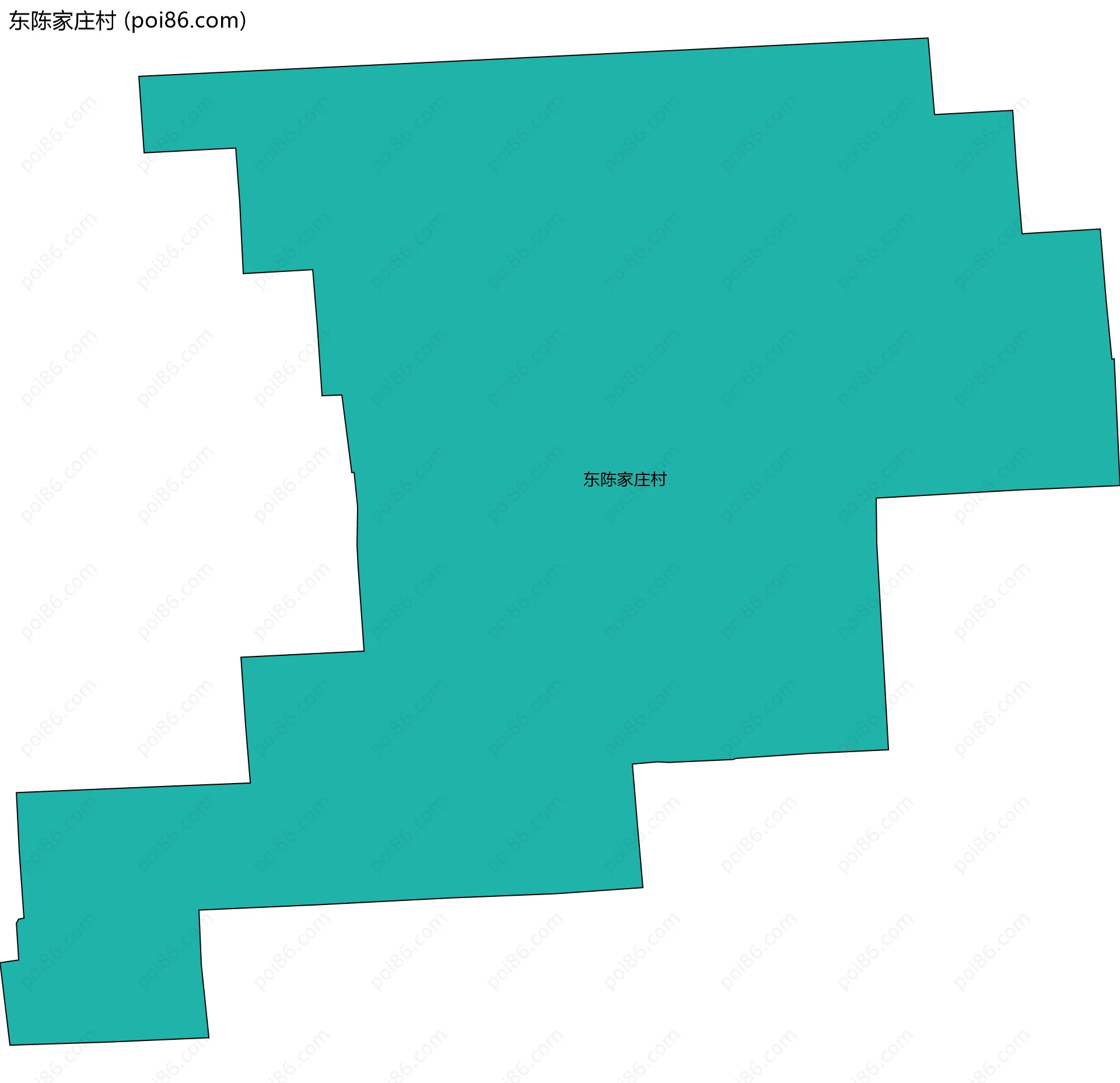 东陈家庄村边界地图