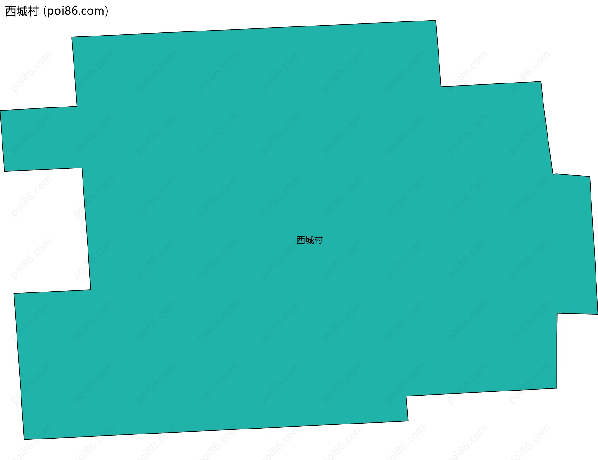 西城村边界地图