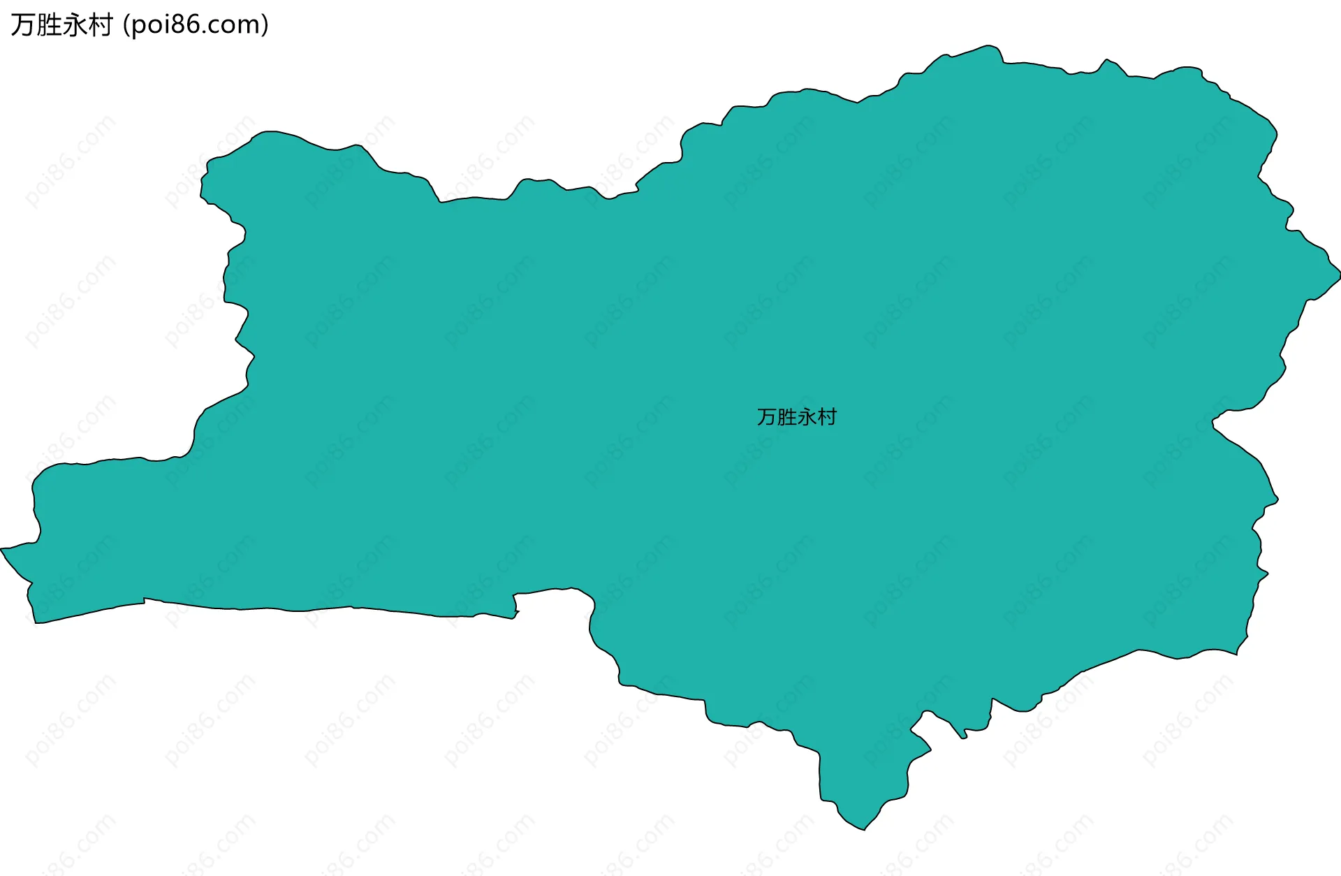 万胜永村边界地图